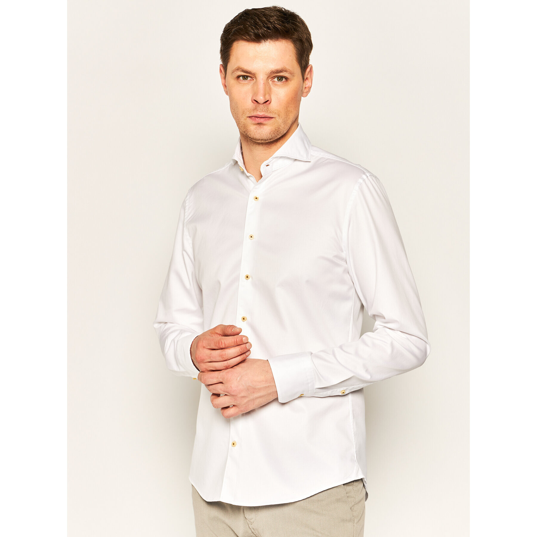 Stenströms Риза 775221 1467 Бял Slim Fit - Pepit.bg
