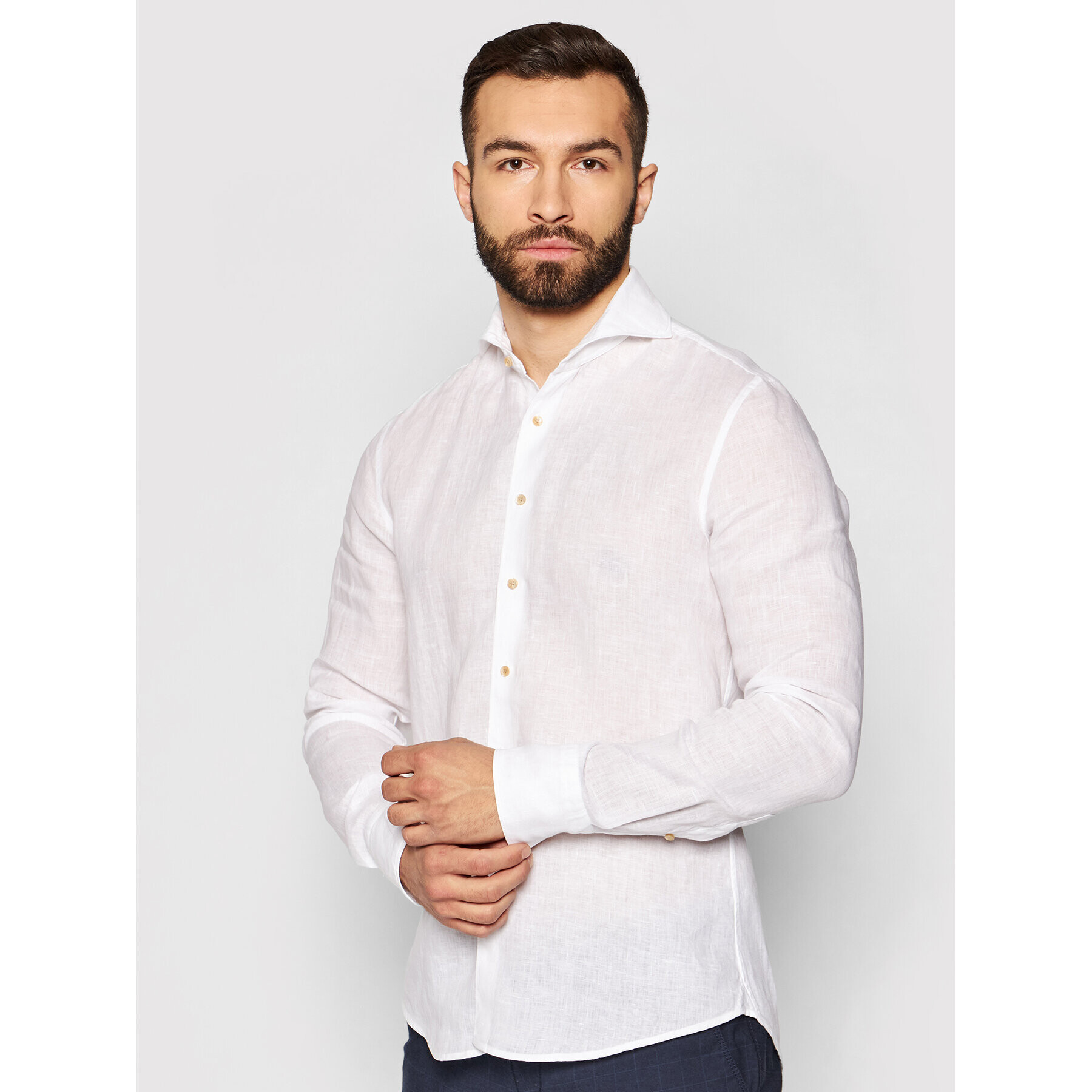 Stenströms Риза 775221 7970 Бял Slim Fit - Pepit.bg