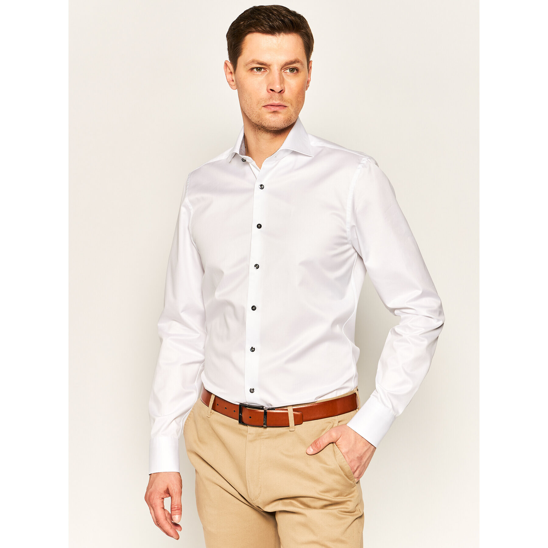 Stenströms Риза 784111 1176 Бял Slim Fit - Pepit.bg