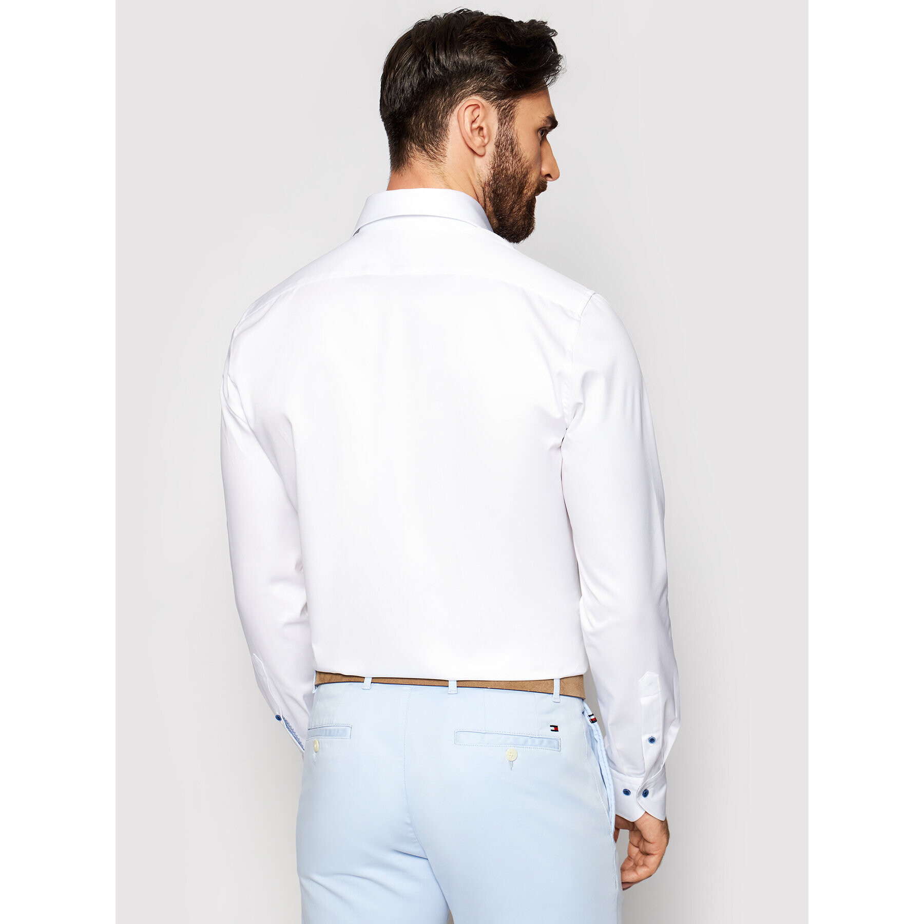 Stenströms Риза 784111 2379 Бял Slim Fit - Pepit.bg