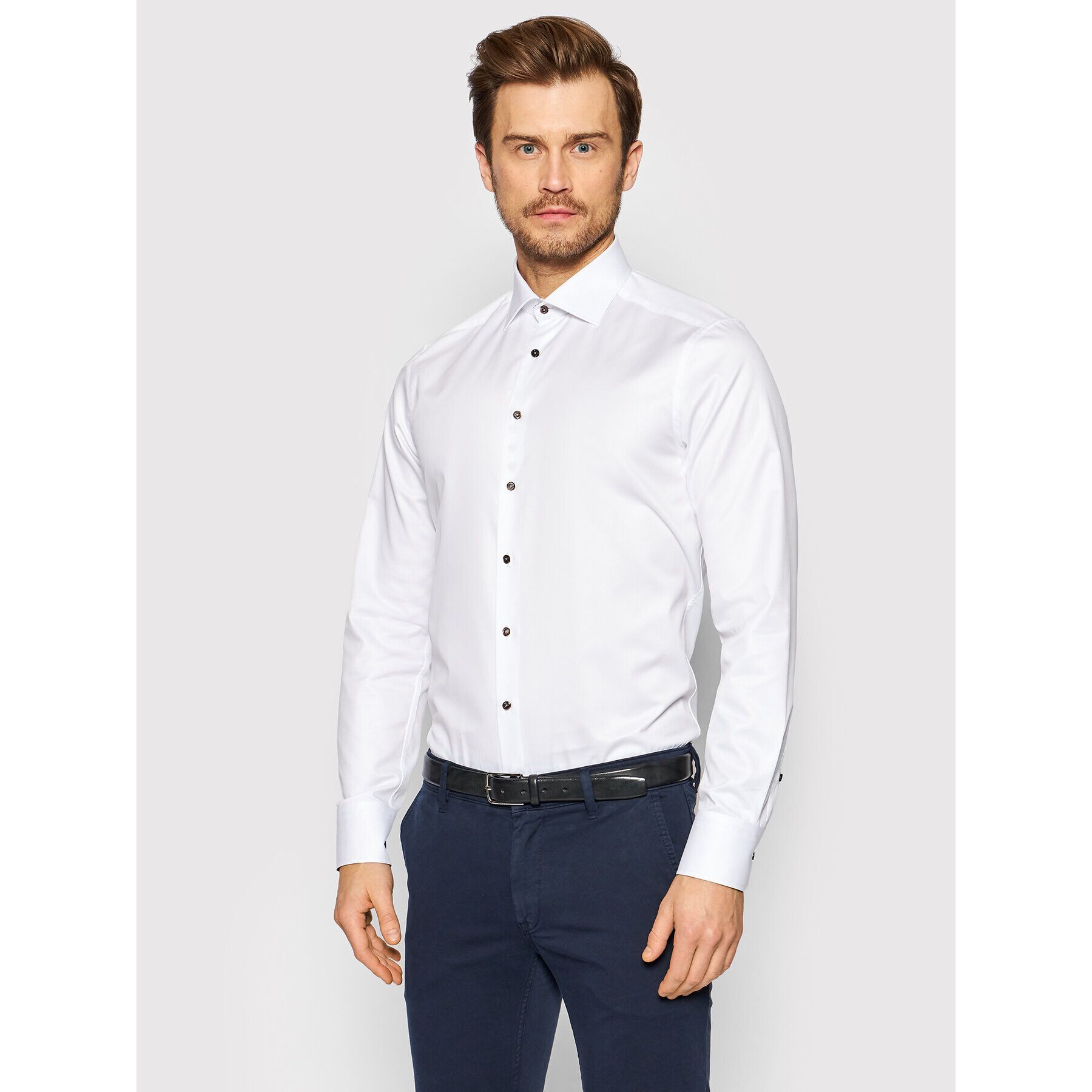 Stenströms Риза 784751 1935 Бял Slim Fit - Pepit.bg