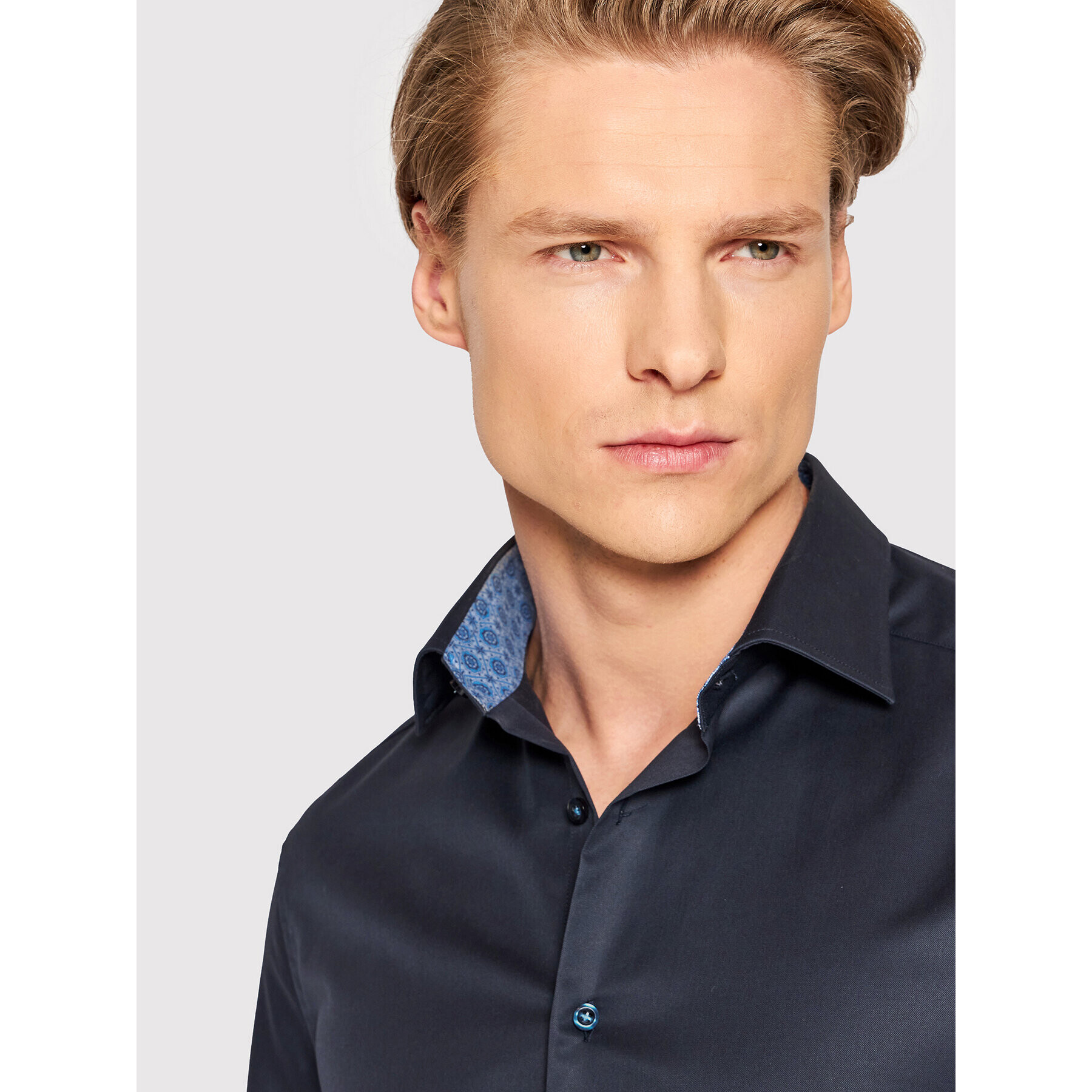 Stenströms Риза 784751 1944 Тъмносин Slim Fit - Pepit.bg