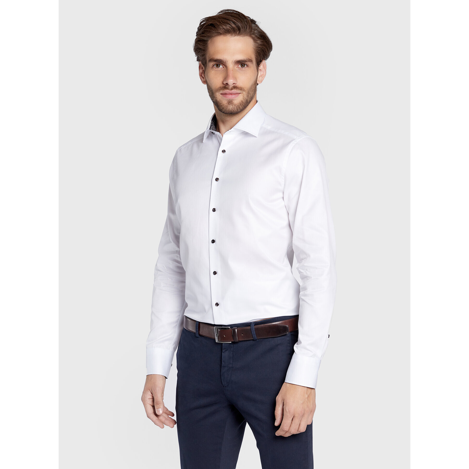 Stenströms Риза 784751 1962 Бял Slim Fit - Pepit.bg