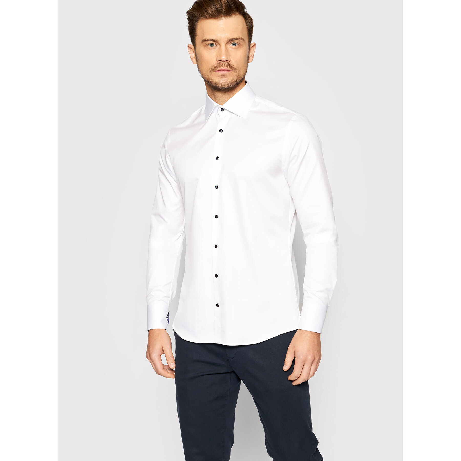 Stenströms Риза 784771 1903 Бял Slim Fit - Pepit.bg