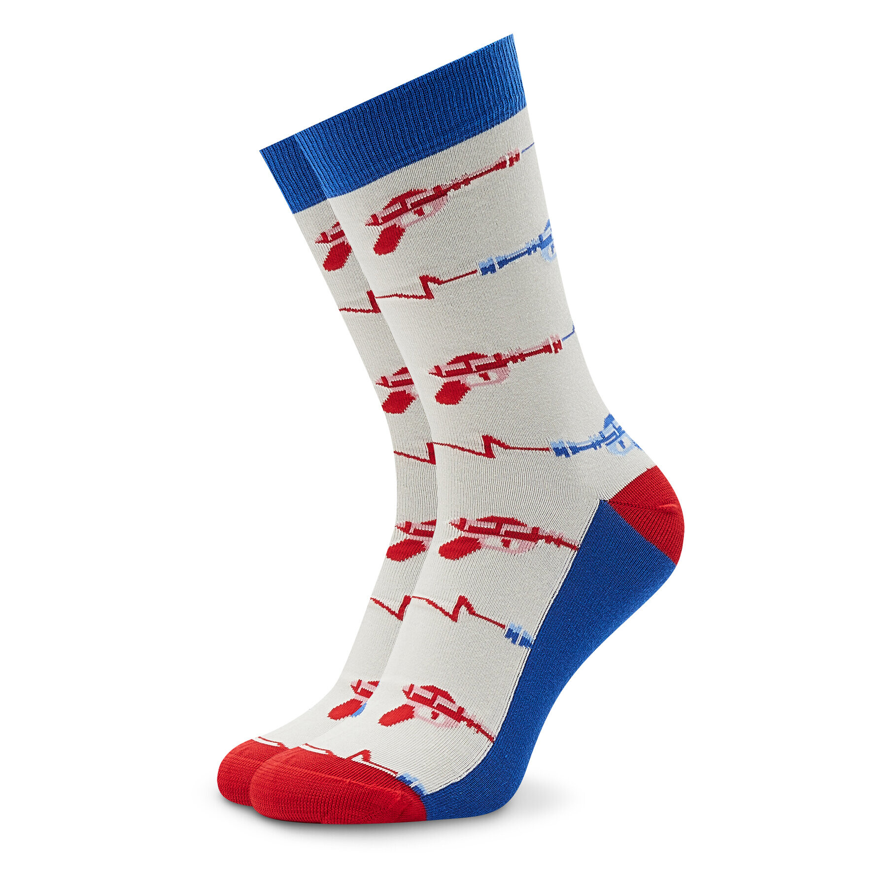 Stereo Socks Чорапи дълги мъжки Kung Foo Бял - Pepit.bg