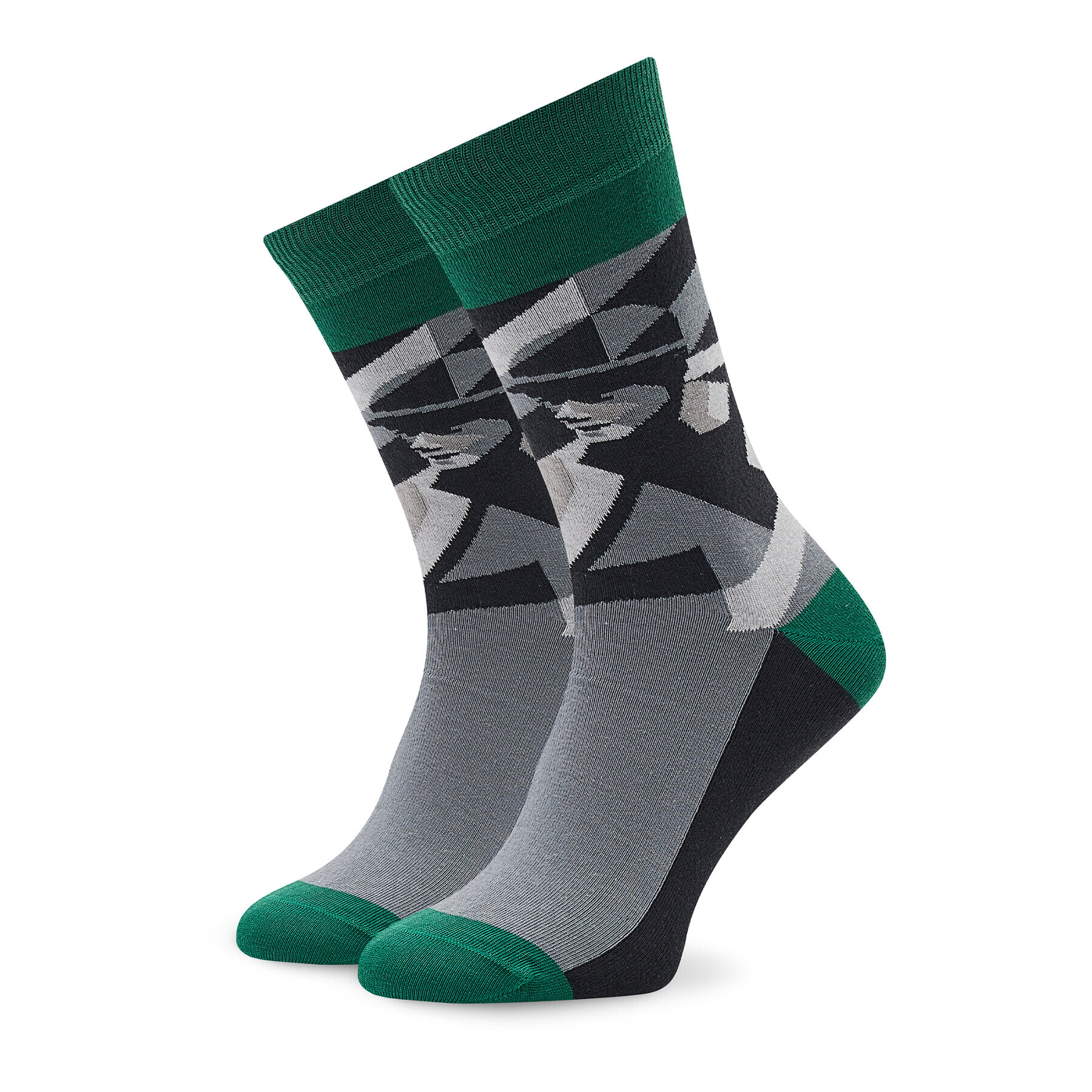 Stereo Socks Дълги чорапи unisex Go Vegan Сив - Pepit.bg