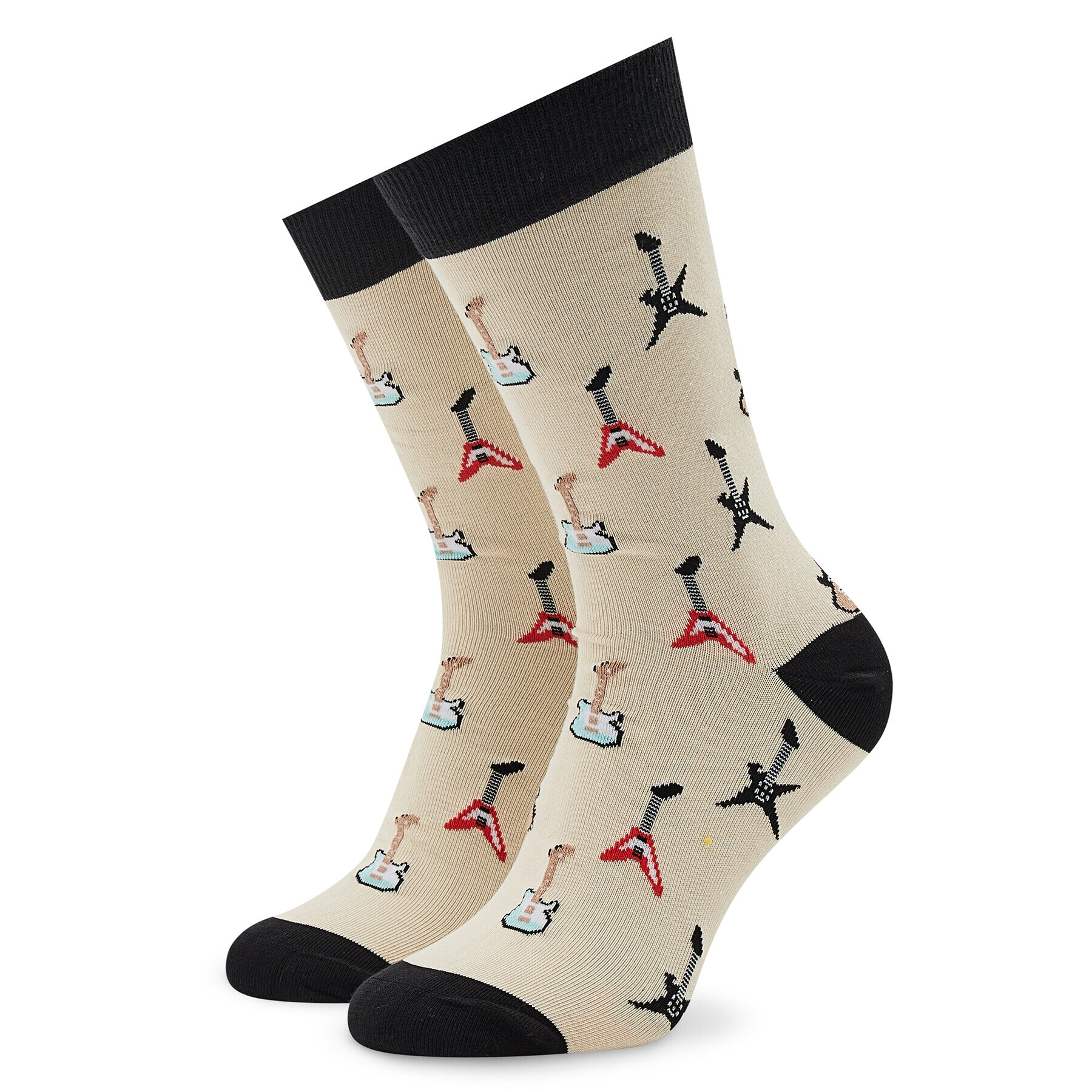 Stereo Socks Дълги чорапи unisex Six String Бежов - Pepit.bg