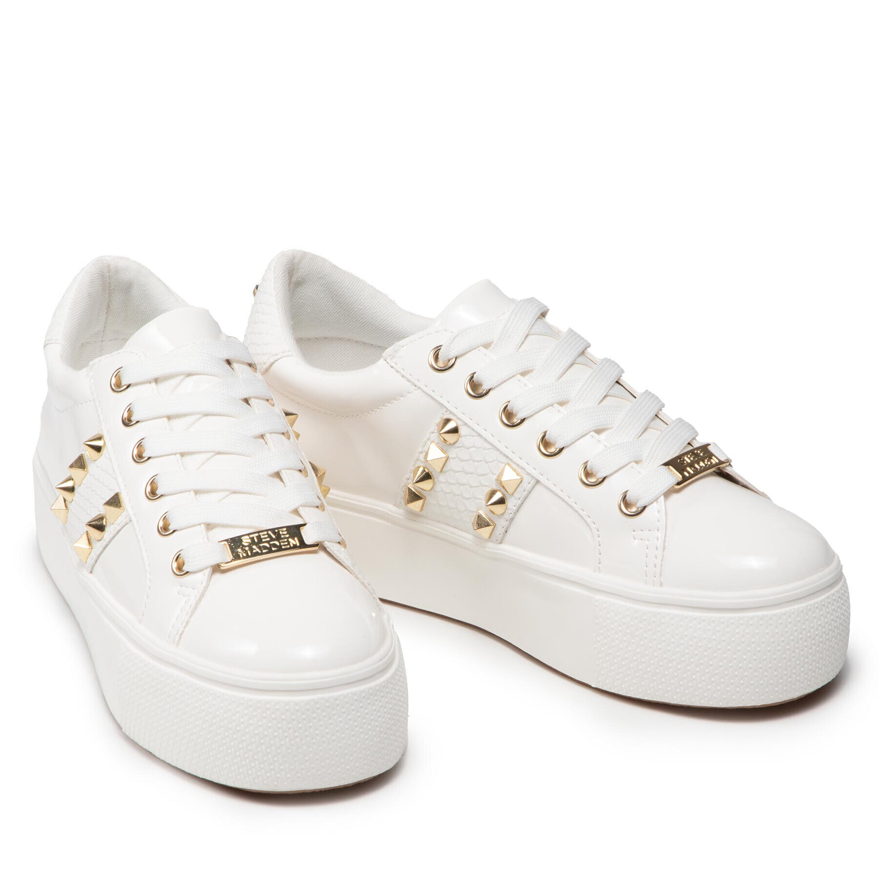 Steve Madden Сникърси Escala SM11001142-02002-108 Бял - Pepit.bg