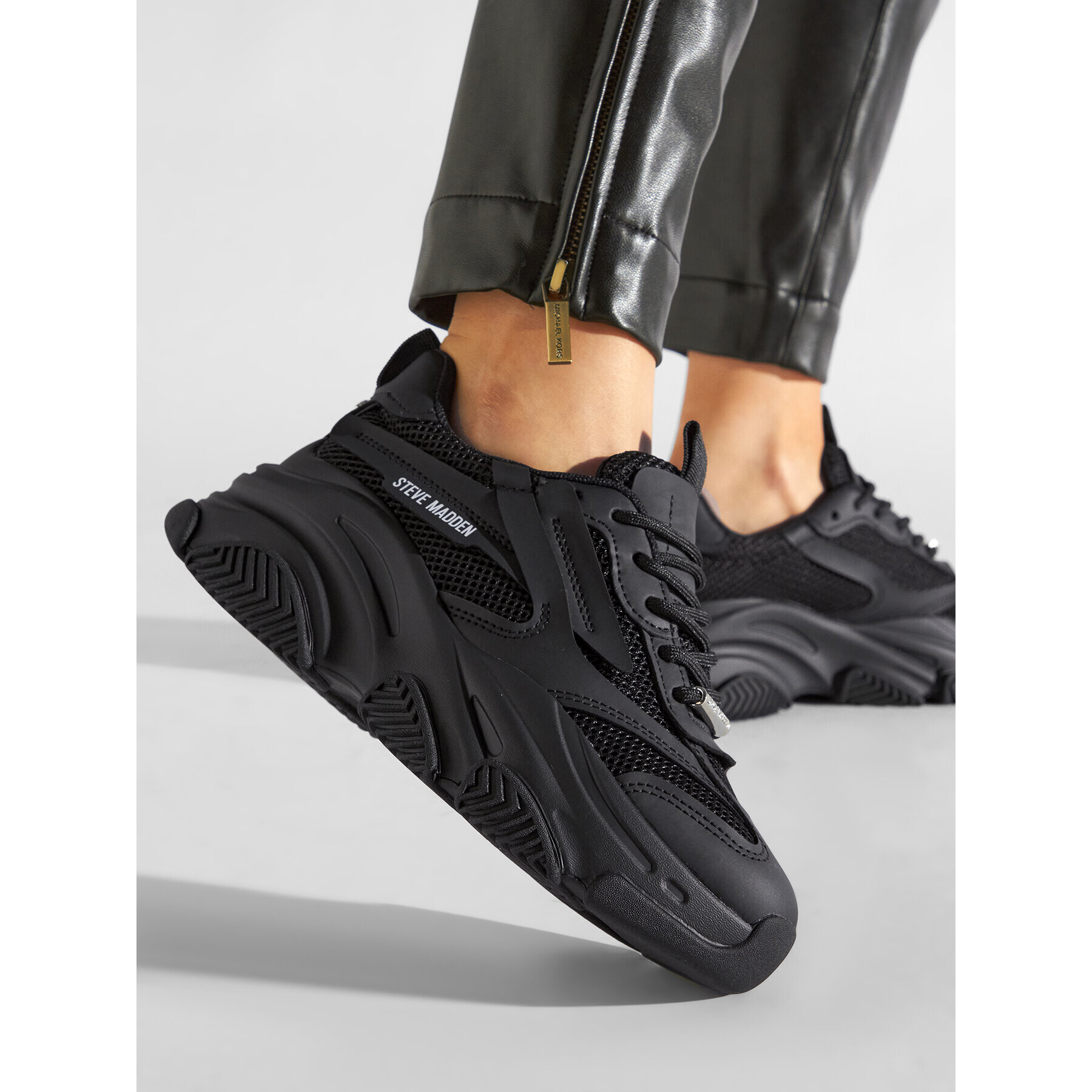 Steve Madden Сникърси Possession SM11001910-04005-001 Черен - Pepit.bg