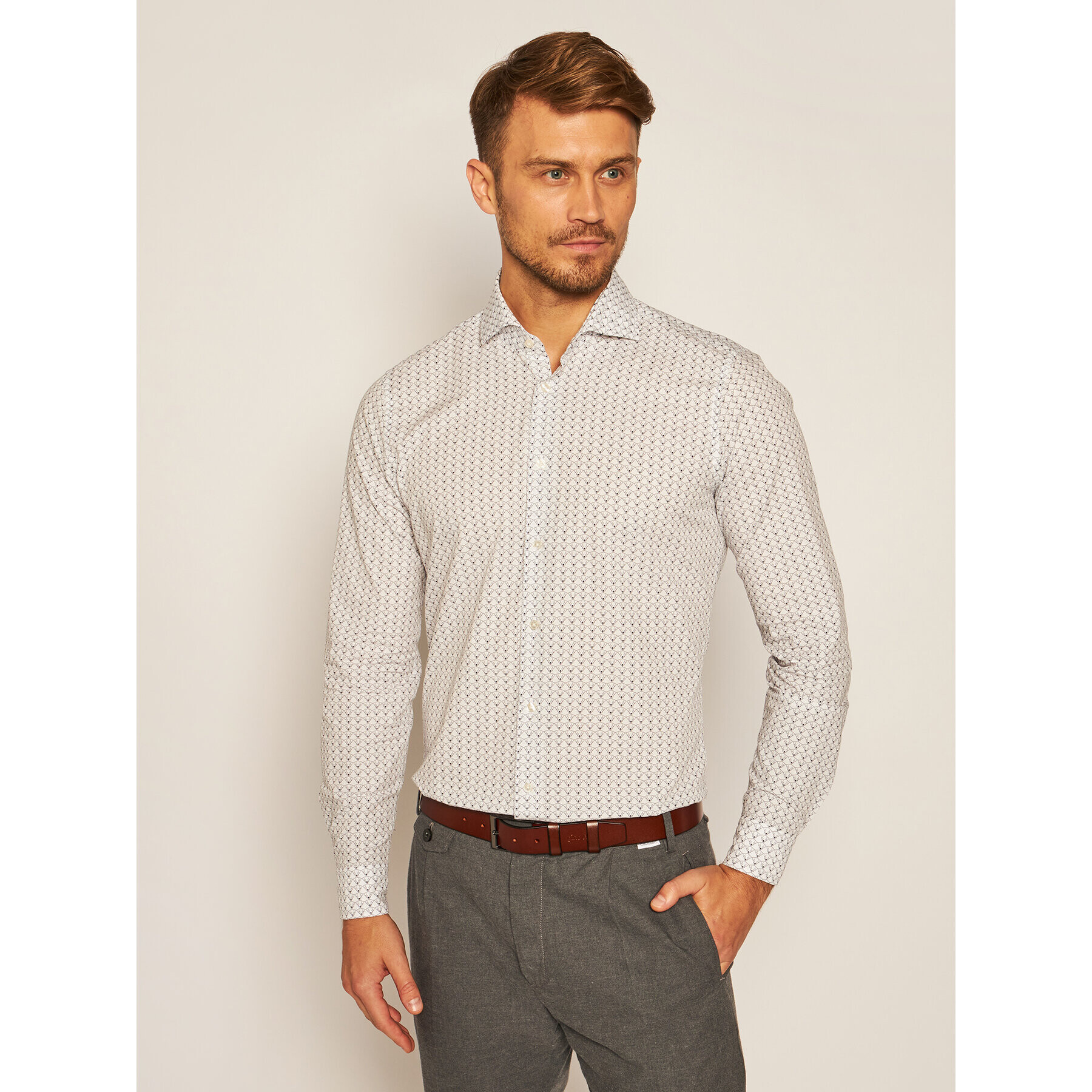 Strellson Риза 11 Sereno-Sw 30023171 Бял Slim Fit - Pepit.bg