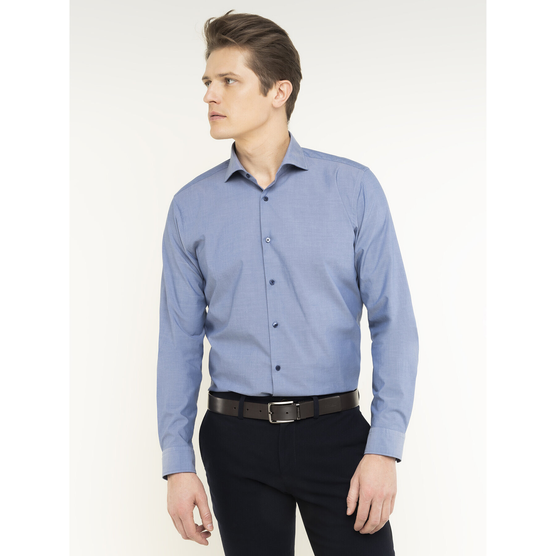 Strellson Риза Sereno 30018812 Тъмносин Slim Fit - Pepit.bg