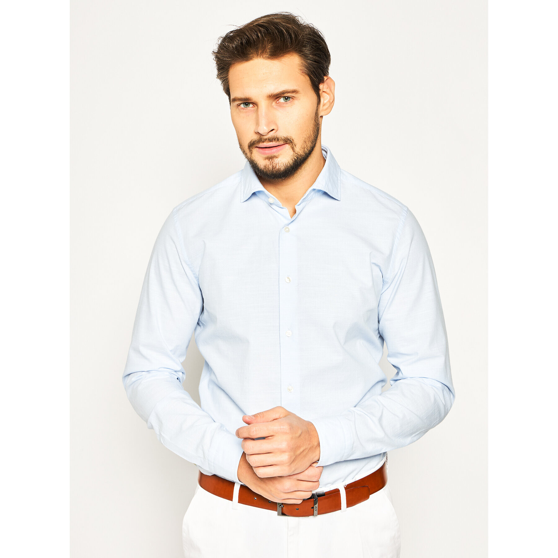 Strellson Риза Sereno 30020157 Син Slim Fit - Pepit.bg