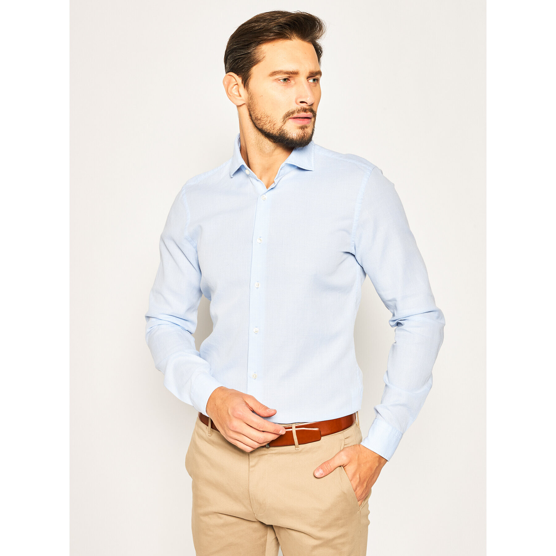 Strellson Риза Sereno 30020161 Син Slim Fit - Pepit.bg