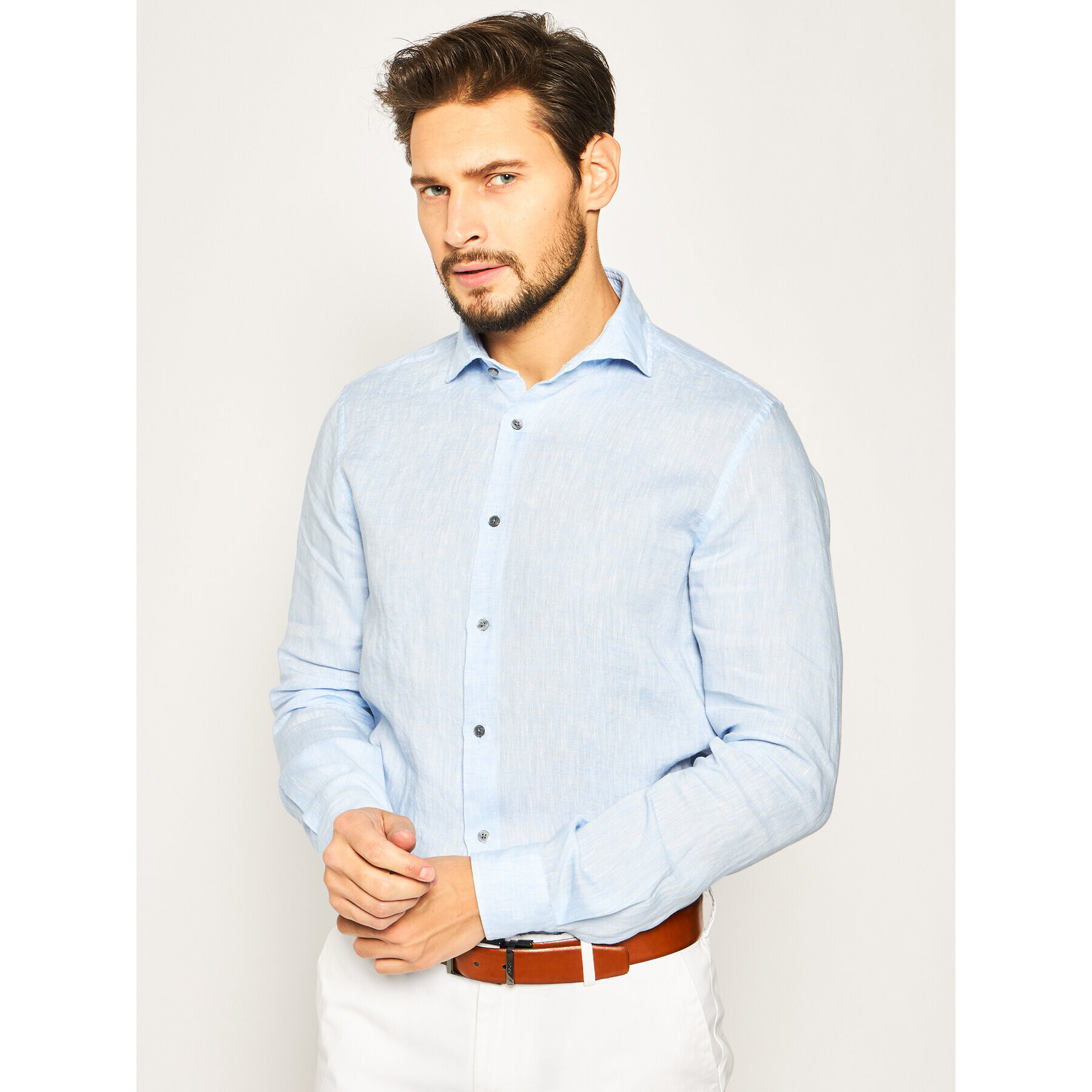 Strellson Риза Sereno 30020164 Син Slim Fit - Pepit.bg