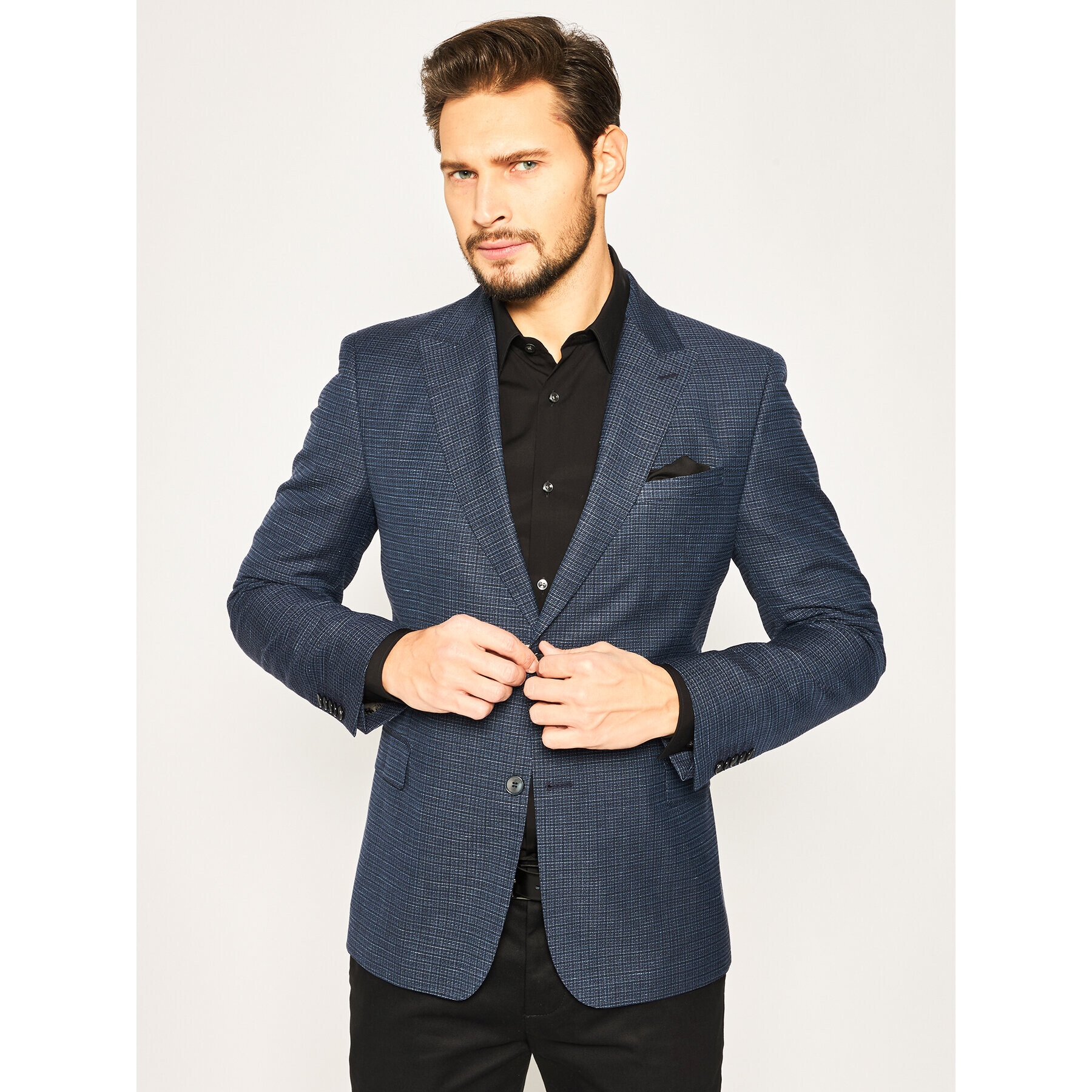 Strellson Сако Aston 30020921 Тъмносин Slim Fit - Pepit.bg