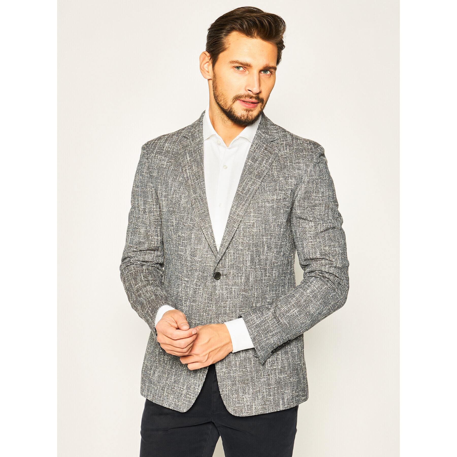 Strellson Сако Cazar 30020918 Сив Extra Slim Fit - Pepit.bg