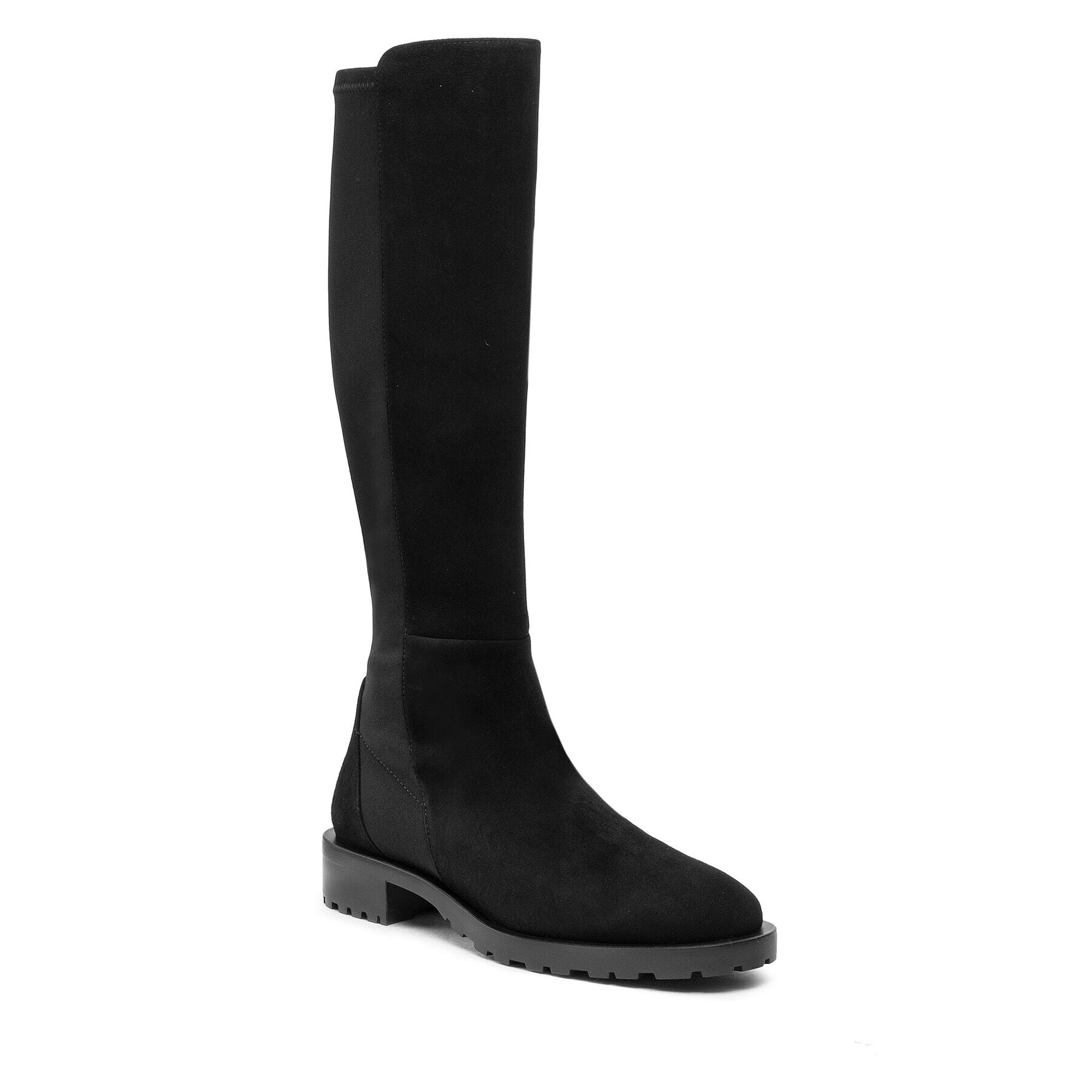 Stuart Weitzman Ботуши Knee-Hi Lug Boo SC719 Черен - Pepit.bg