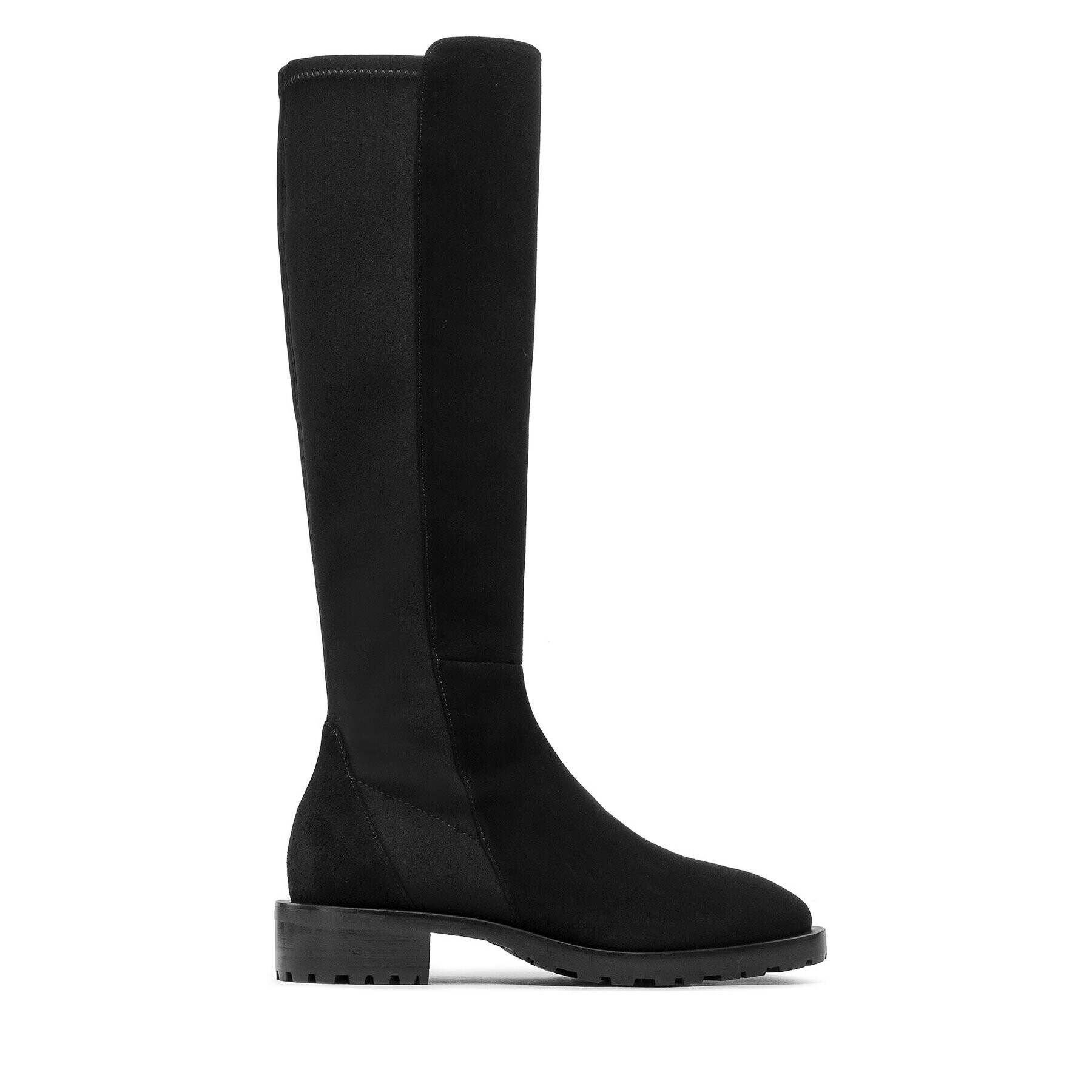 Stuart Weitzman Ботуши Knee-Hi Lug Boo SC719 Черен - Pepit.bg