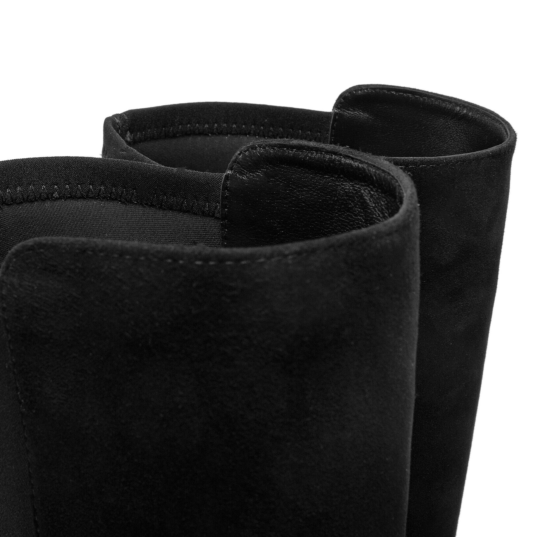 Stuart Weitzman Ботуши Knee-Hi Lug Boo SC719 Черен - Pepit.bg