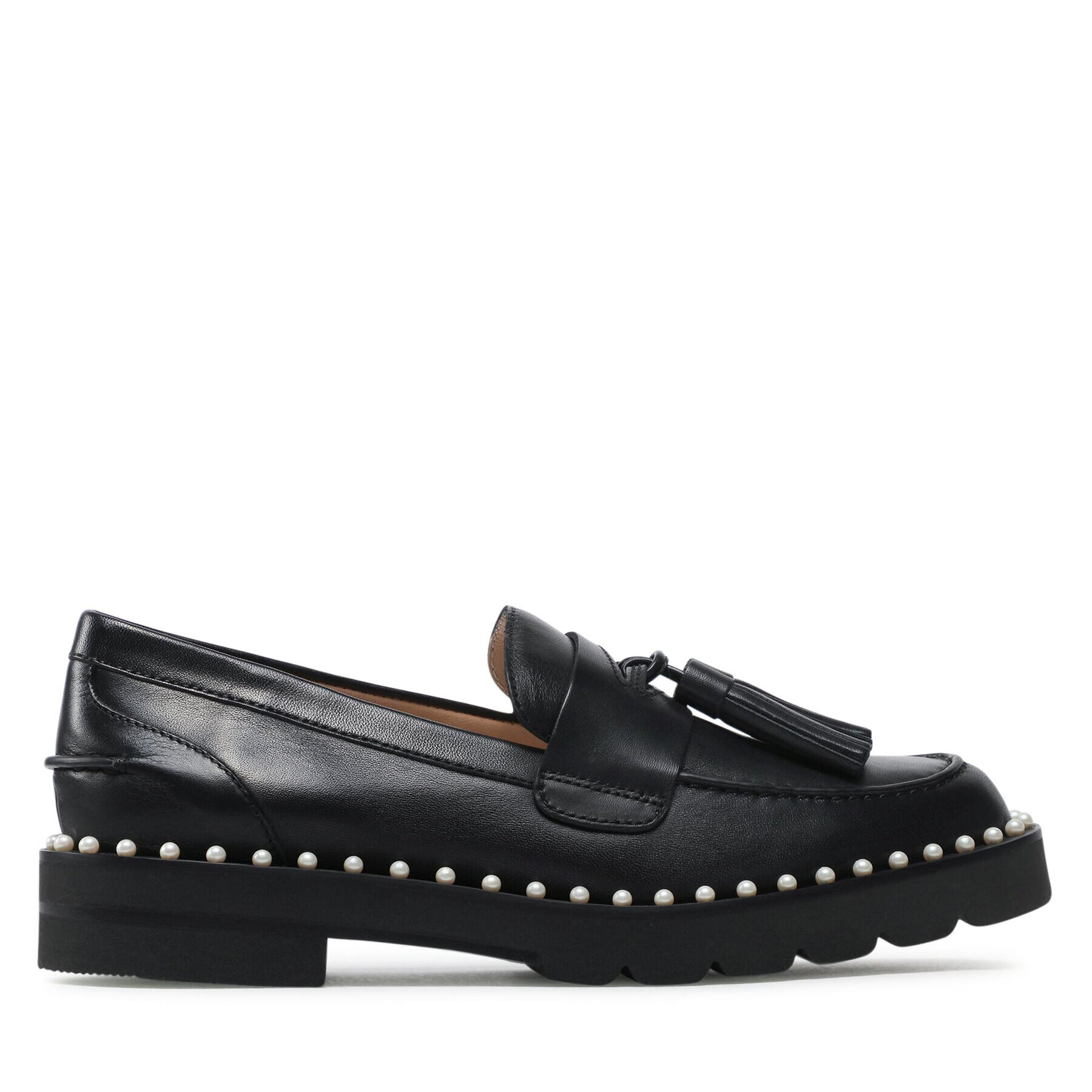 Stuart Weitzman Обувки Mila Lift Pearl Loaf S5845 Черен - Pepit.bg