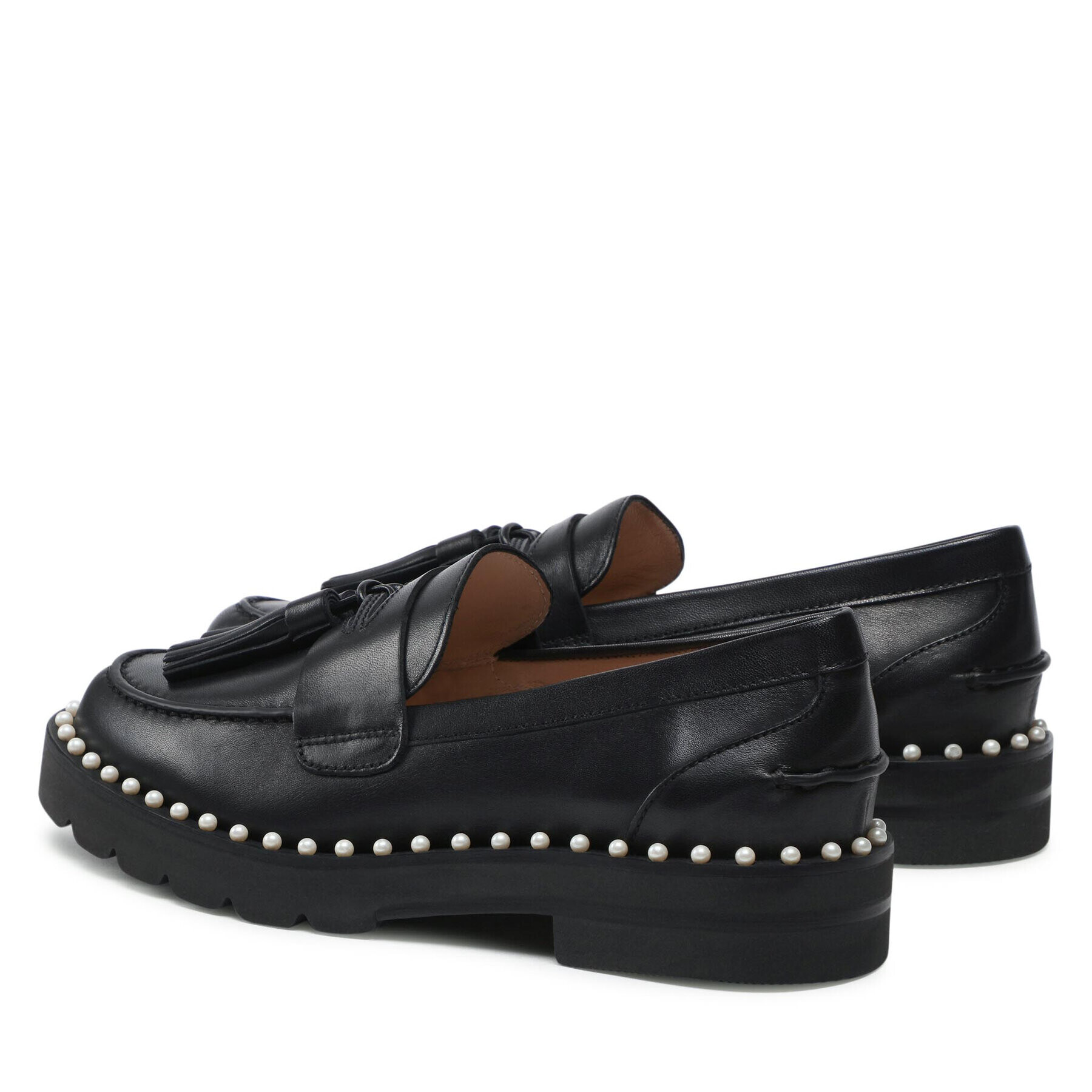 Stuart Weitzman Обувки Mila Lift Pearl Loaf S5845 Черен - Pepit.bg