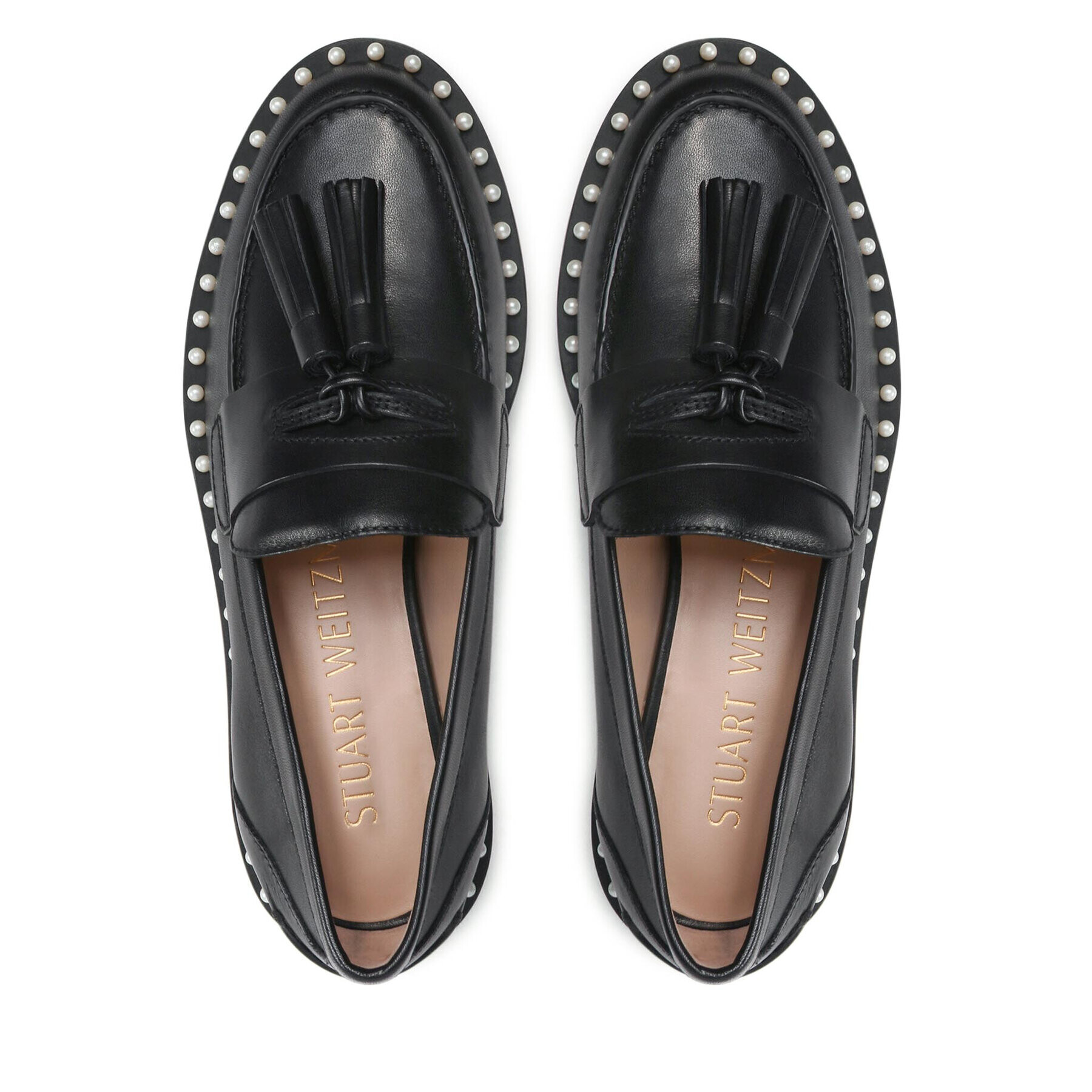 Stuart Weitzman Обувки Mila Lift Pearl Loaf S5845 Черен - Pepit.bg
