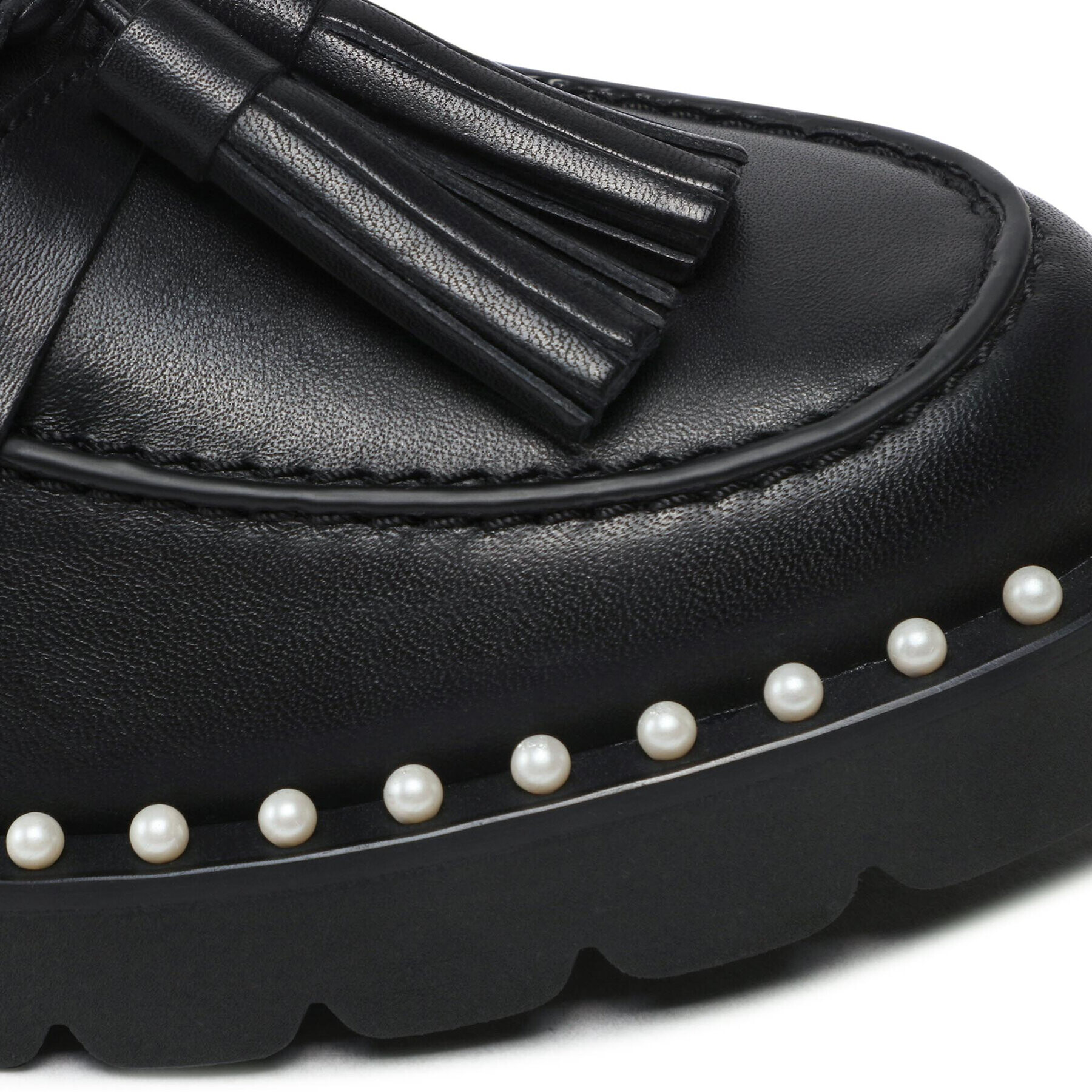 Stuart Weitzman Обувки Mila Lift Pearl Loaf S5845 Черен - Pepit.bg