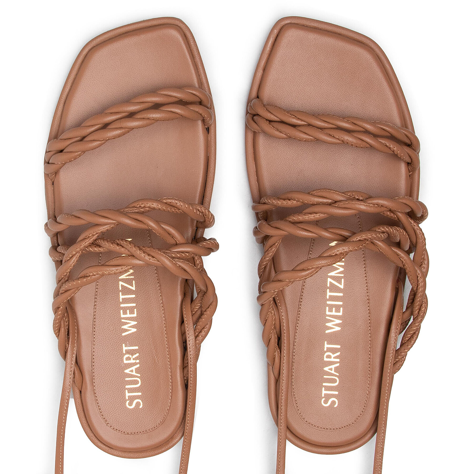 Stuart Weitzman Сандали Calypso Lace-Up S0998 Кафяв - Pepit.bg