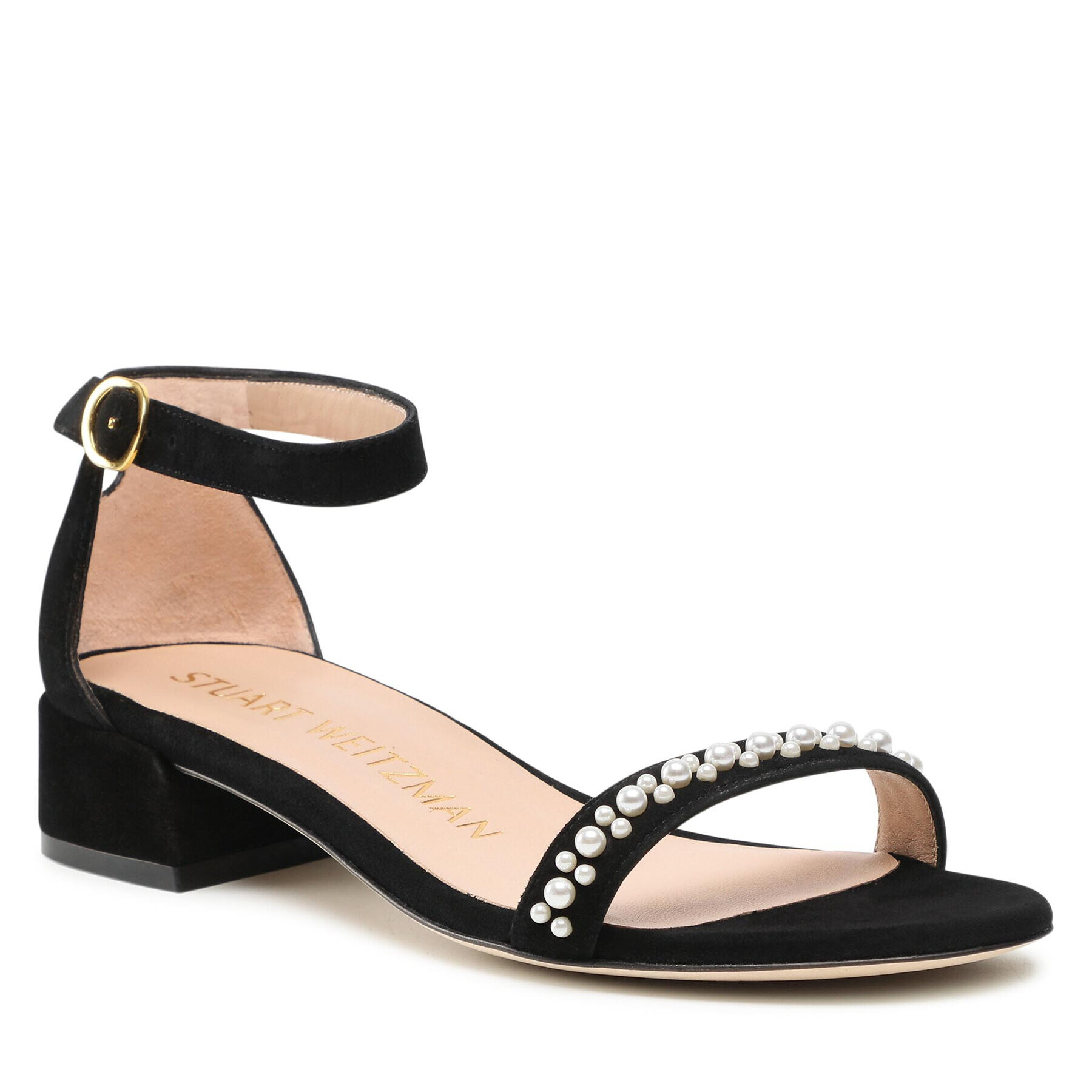 Stuart Weitzman Сандали Nudistjune Demipearl SA125 Черен - Pepit.bg