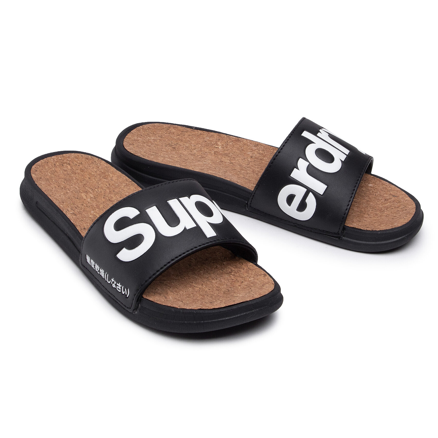 Superdry Чехли Cork Crewe Slide MF310130A Черен - Pepit.bg