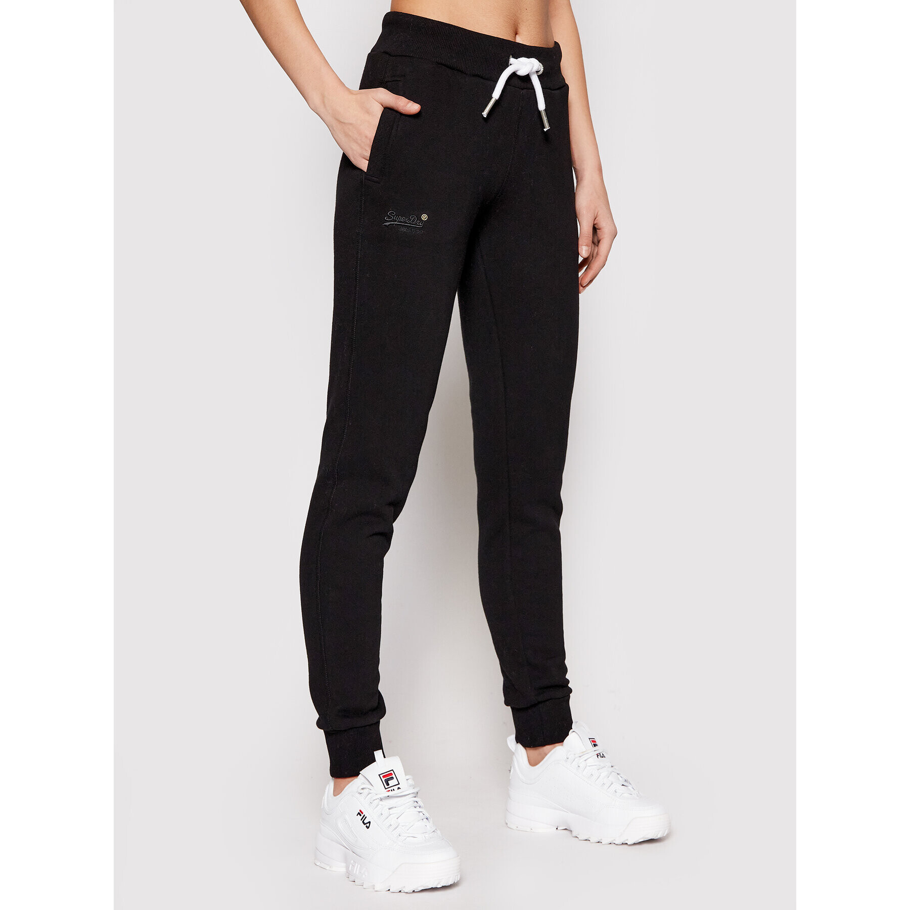 Superdry Долнище анцуг Orange Label W7010223A Черен Slim Fit - Pepit.bg