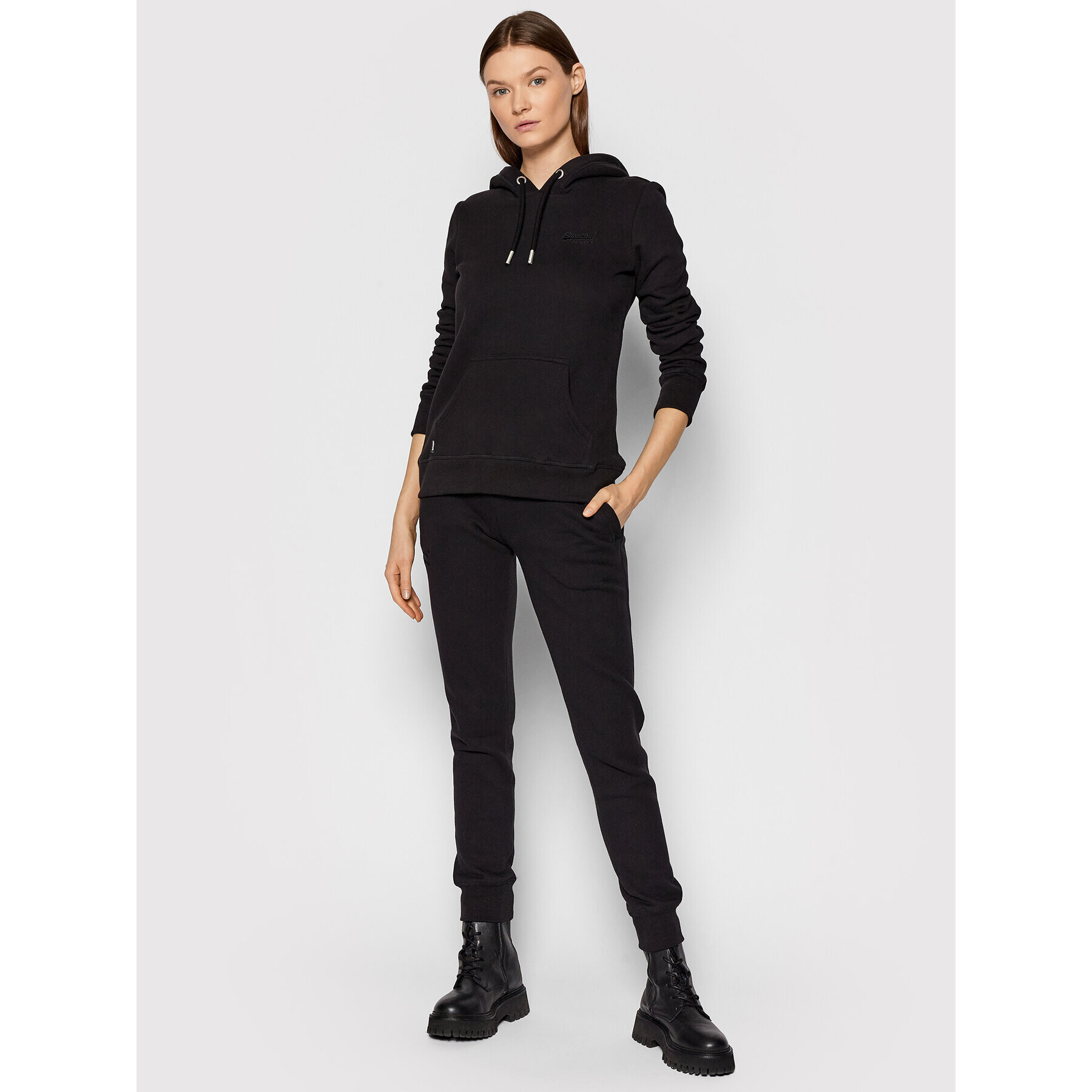 Superdry Долнище анцуг Vintage Logo W7010713A Черен Slim Fit - Pepit.bg