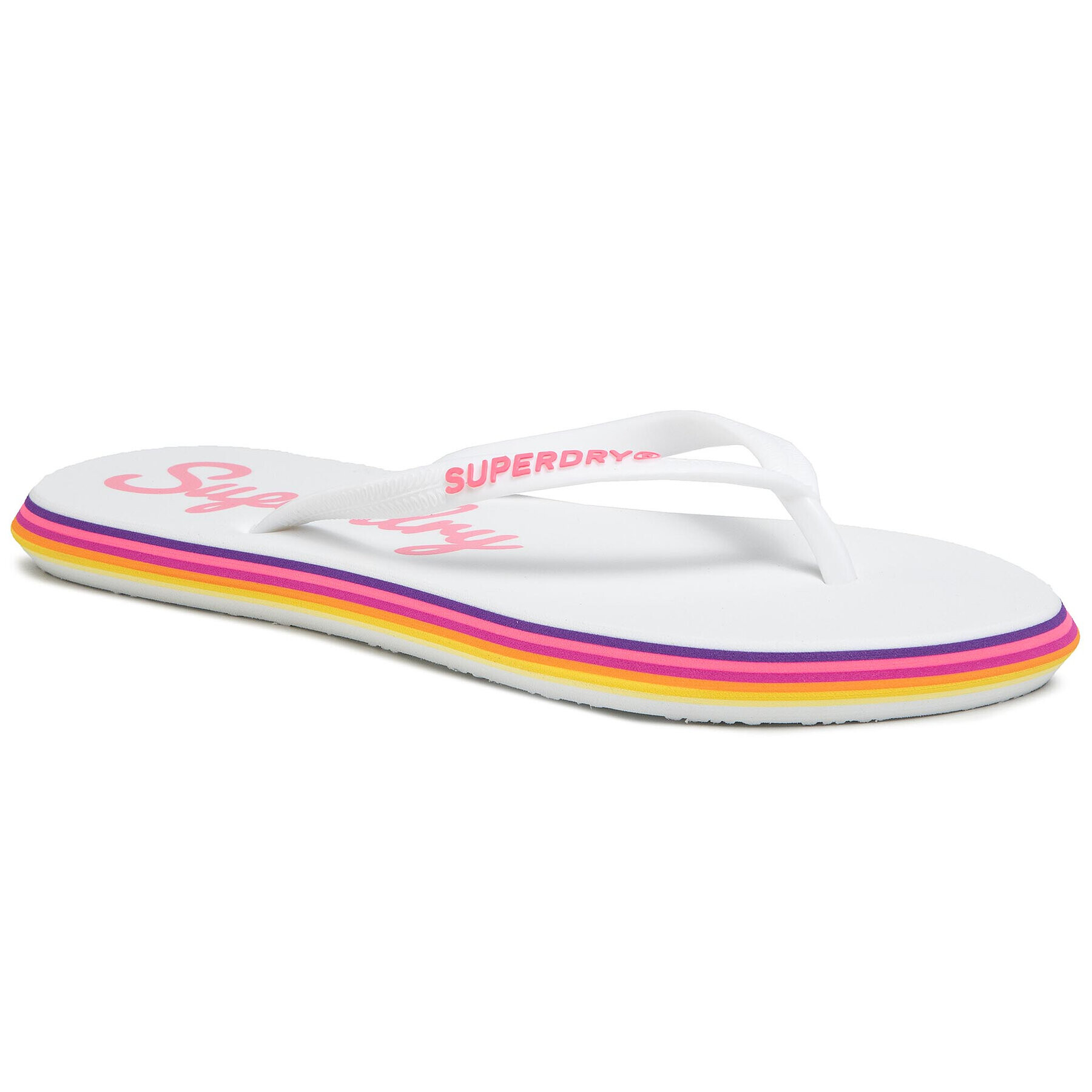 Superdry Джапанки Neon Rainbow Sleek WF310010A Бял - Pepit.bg