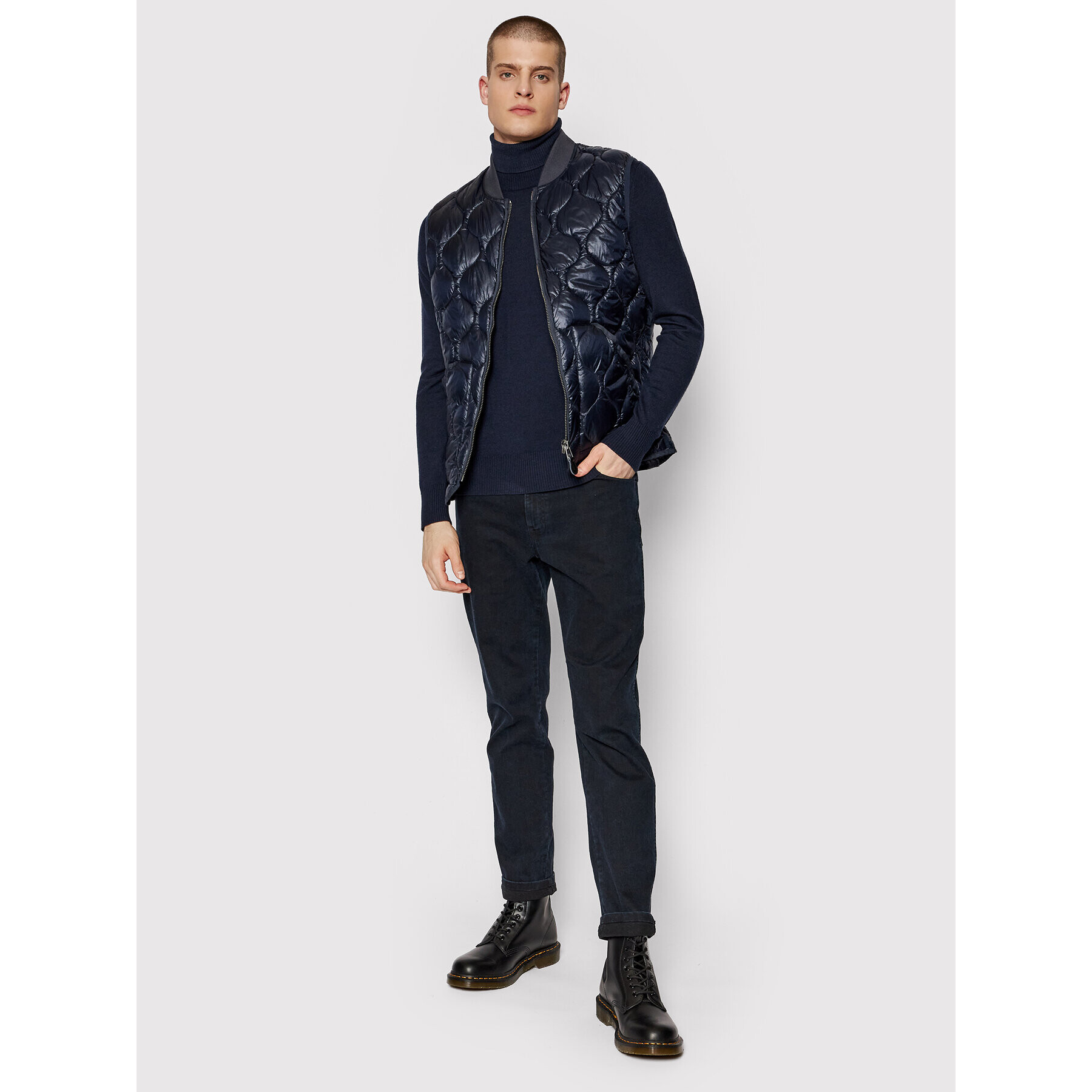 Superdry Елек Liner Gilet M5011268A Тъмносин Regular Fit - Pepit.bg