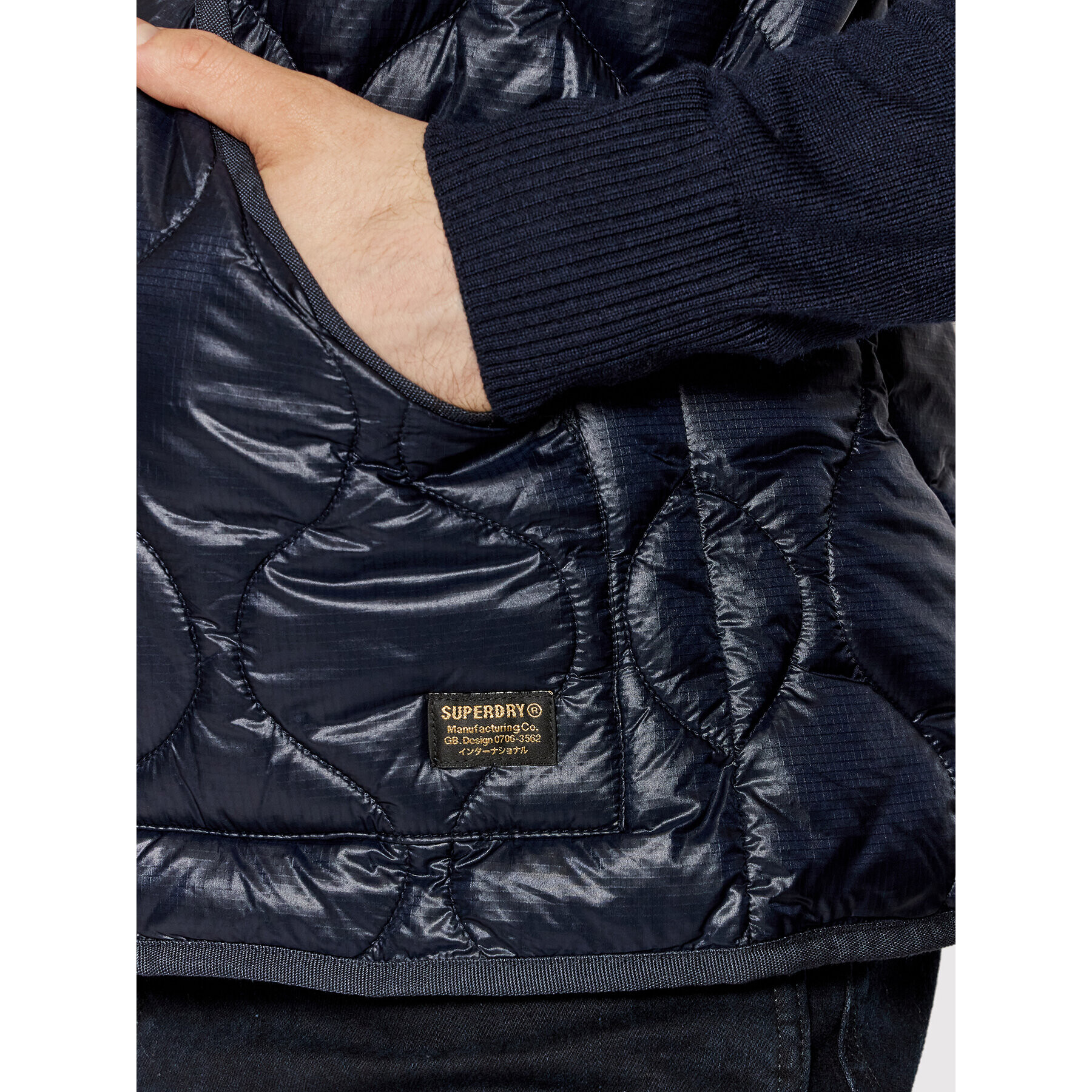 Superdry Елек Liner Gilet M5011268A Тъмносин Regular Fit - Pepit.bg