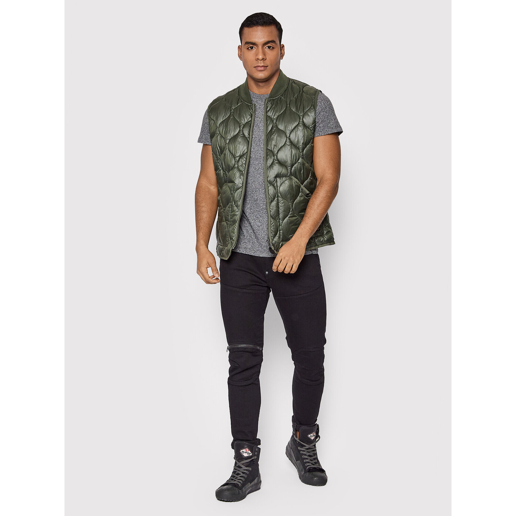Superdry Елек Liner Gilet M5011268A Зелен Regular Fit - Pepit.bg