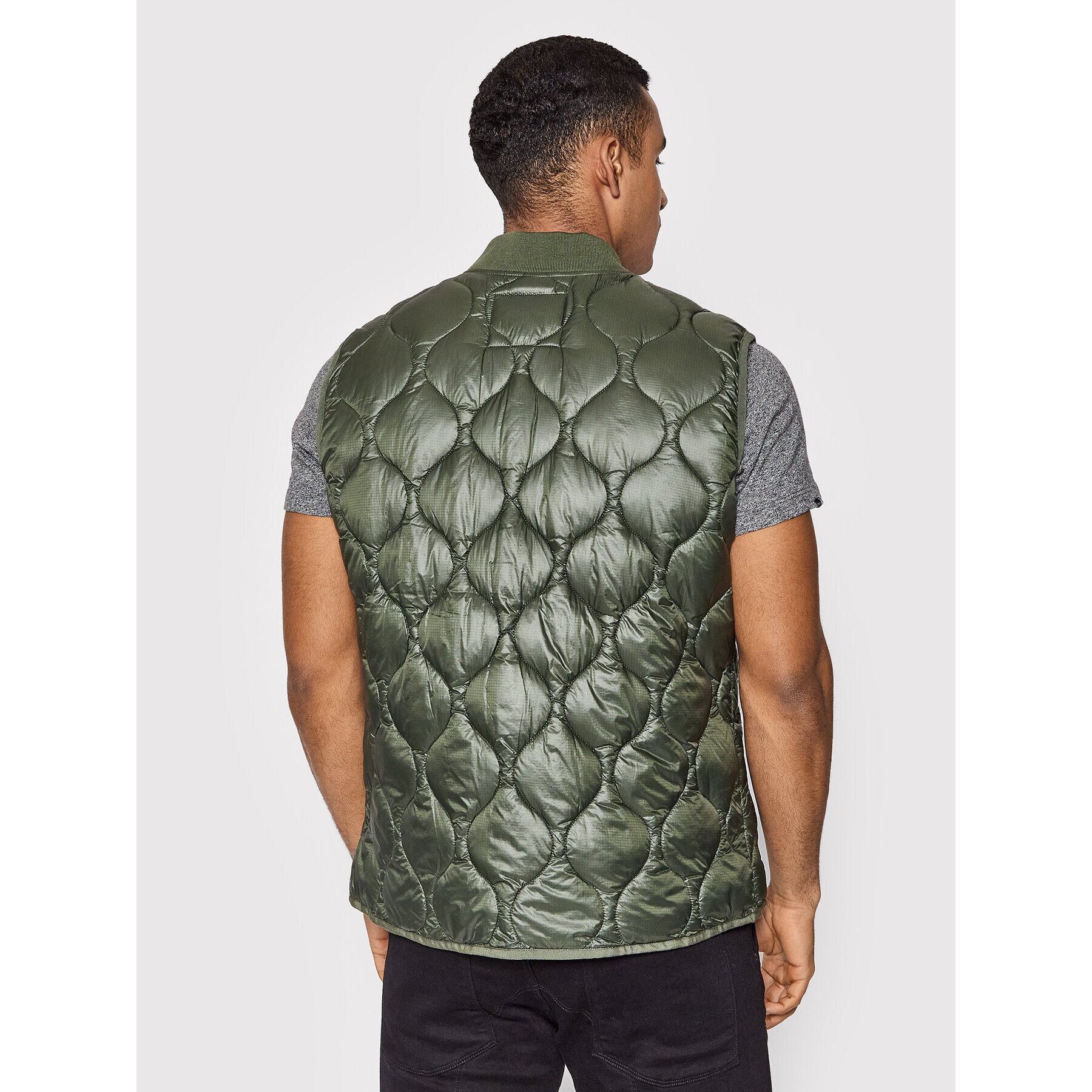 Superdry Елек Liner Gilet M5011268A Зелен Regular Fit - Pepit.bg
