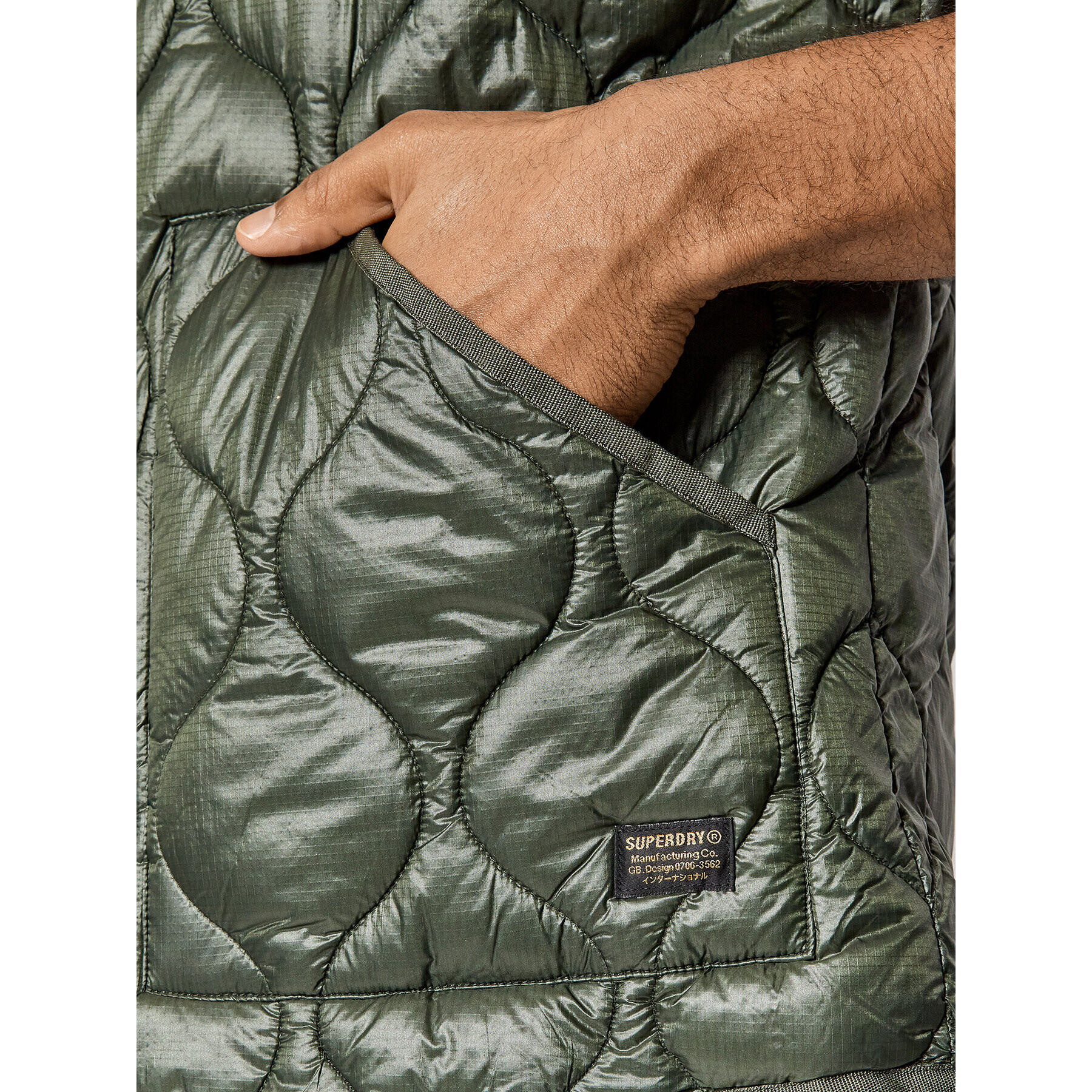 Superdry Елек Liner Gilet M5011268A Зелен Regular Fit - Pepit.bg