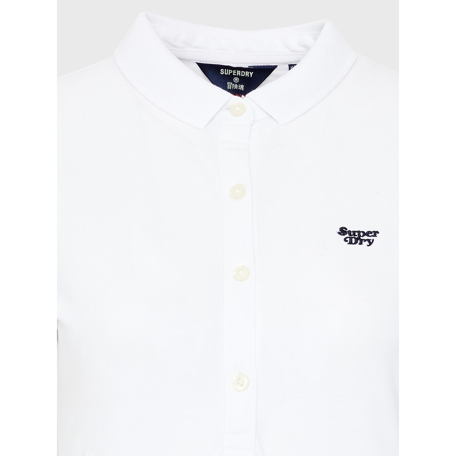 Superdry Ежедневна рокля Vintage Stripe Polo W8011102A Бял Regular Fit - Pepit.bg