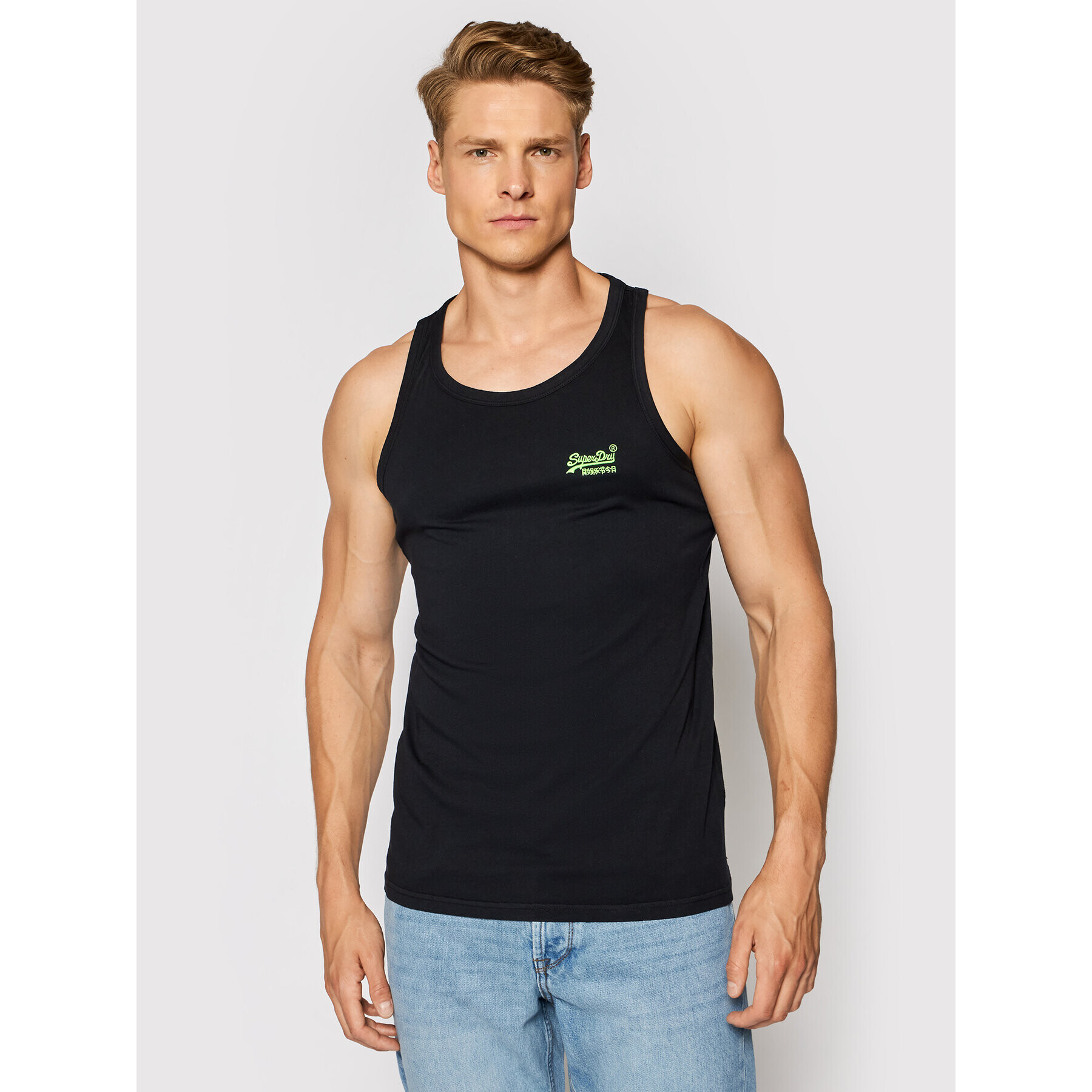 Superdry Мъжки топ Ol NeonLite Vest M6010615A Черен Regular Fit - Pepit.bg