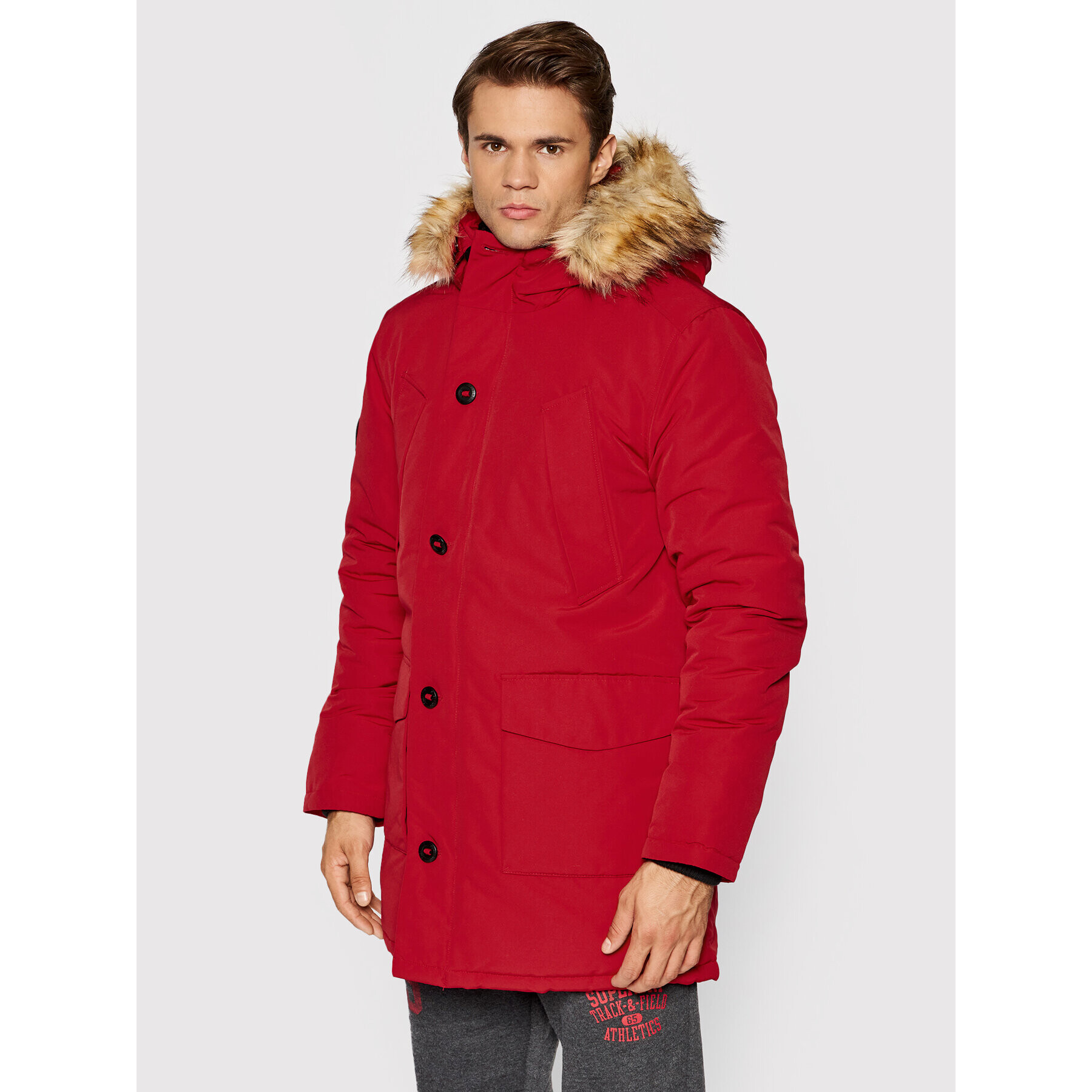 Superdry Парка Everest M5011192A Червен Regular Fit - Pepit.bg