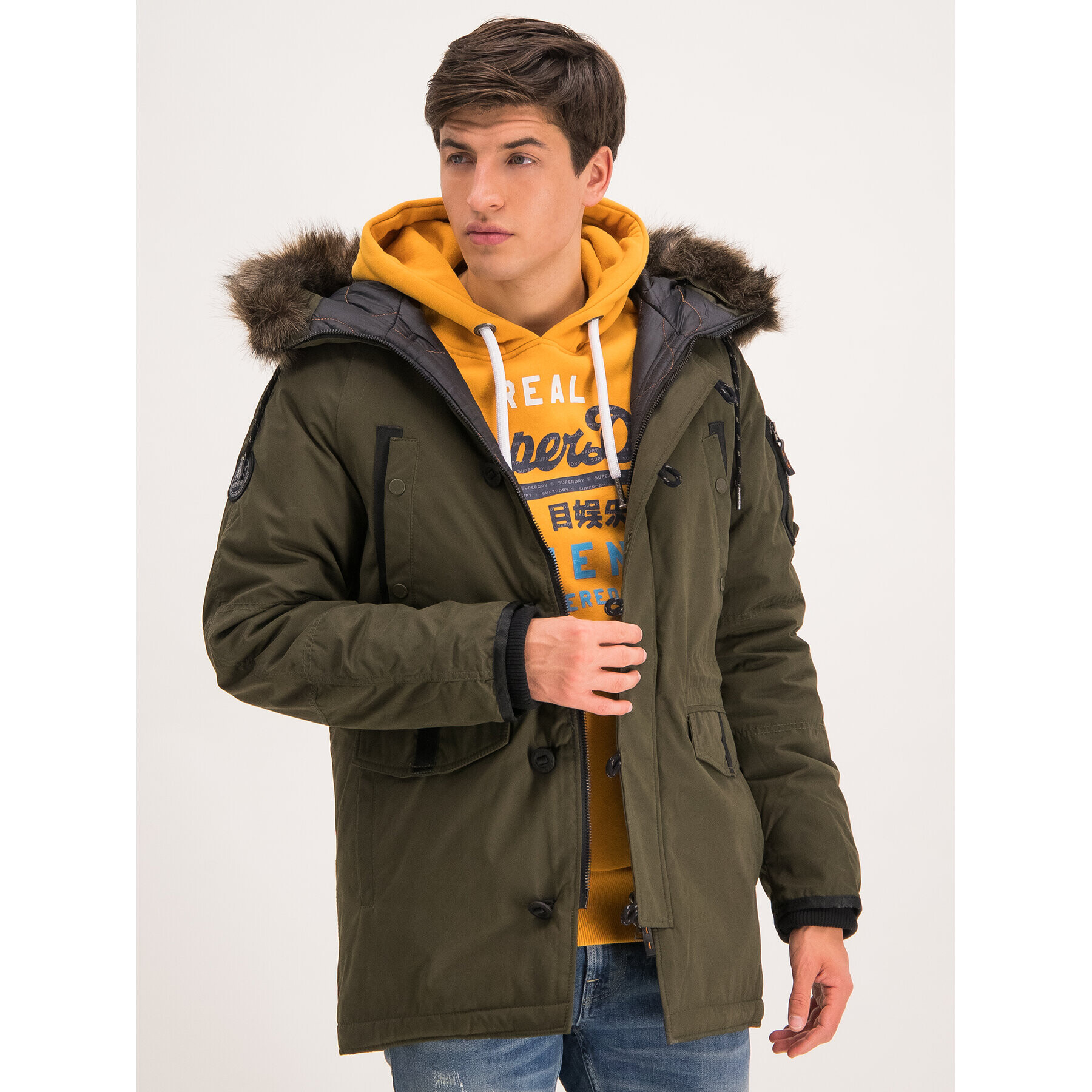 Superdry Парка M5000082A Зелен Regular Fit - Pepit.bg