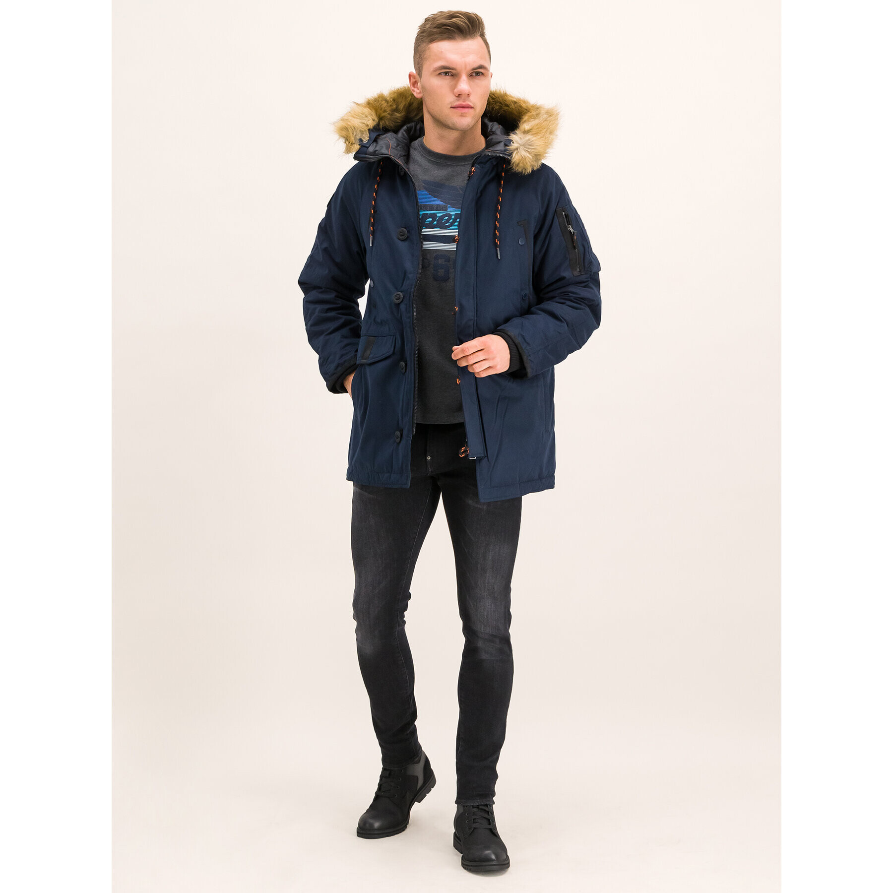 Superdry Парка SDX M5000082A Тъмносин Regular Fit - Pepit.bg