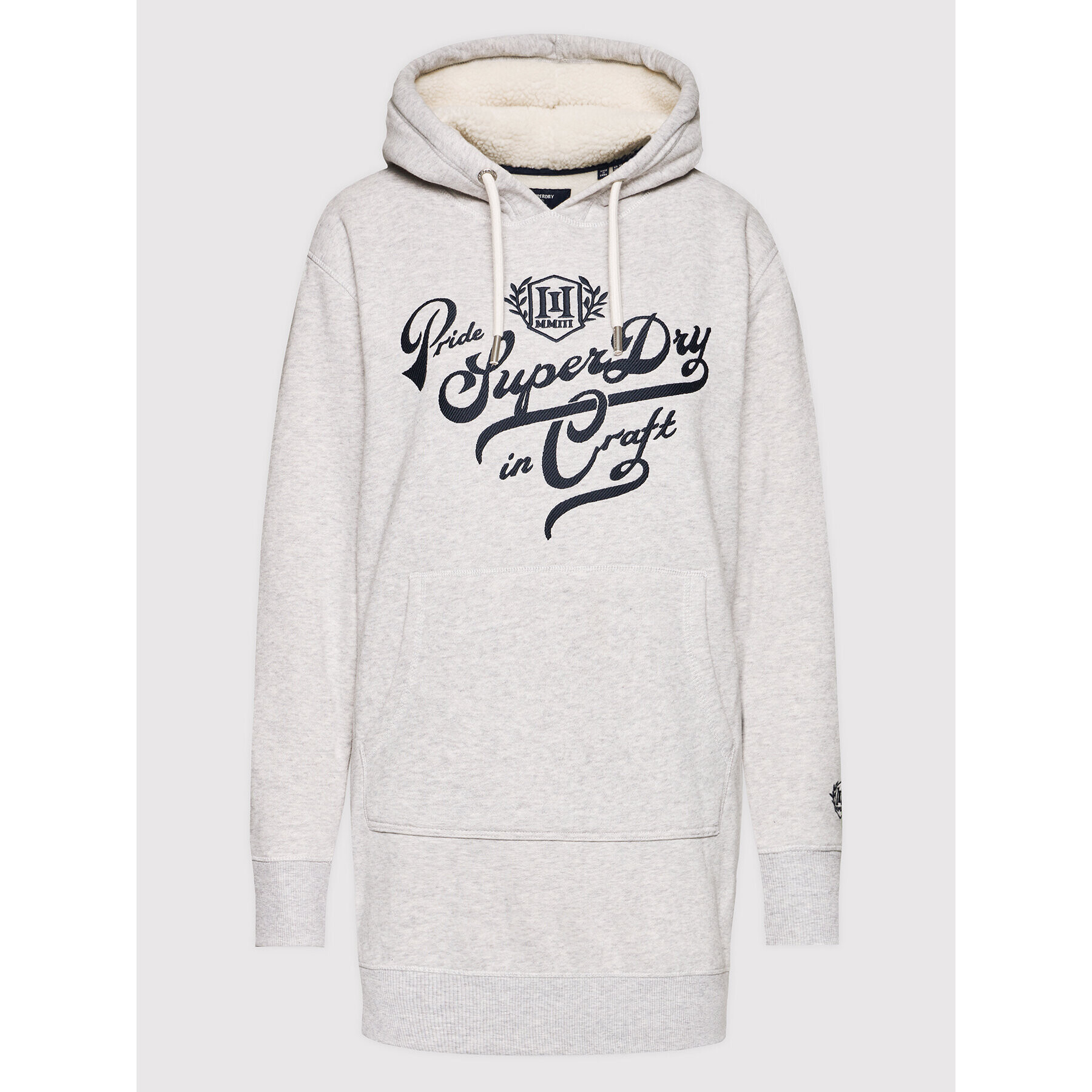 Superdry Плетена рокля Pride In Craft W8011082A Сив Regular Fit - Pepit.bg