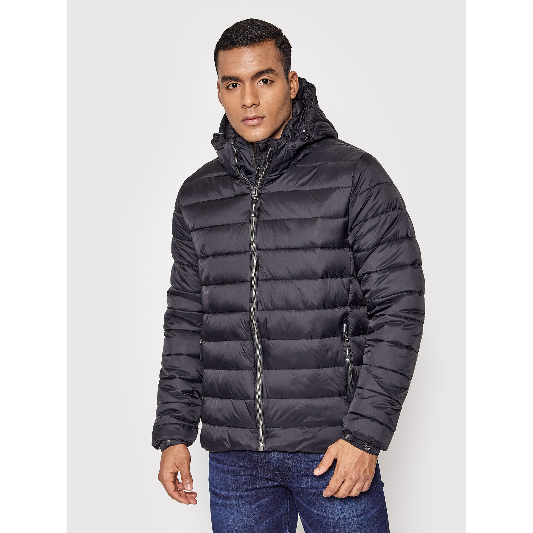 Superdry Пухено яке Classic Fuji M5011201A Черен Regular Fit - Pepit.bg