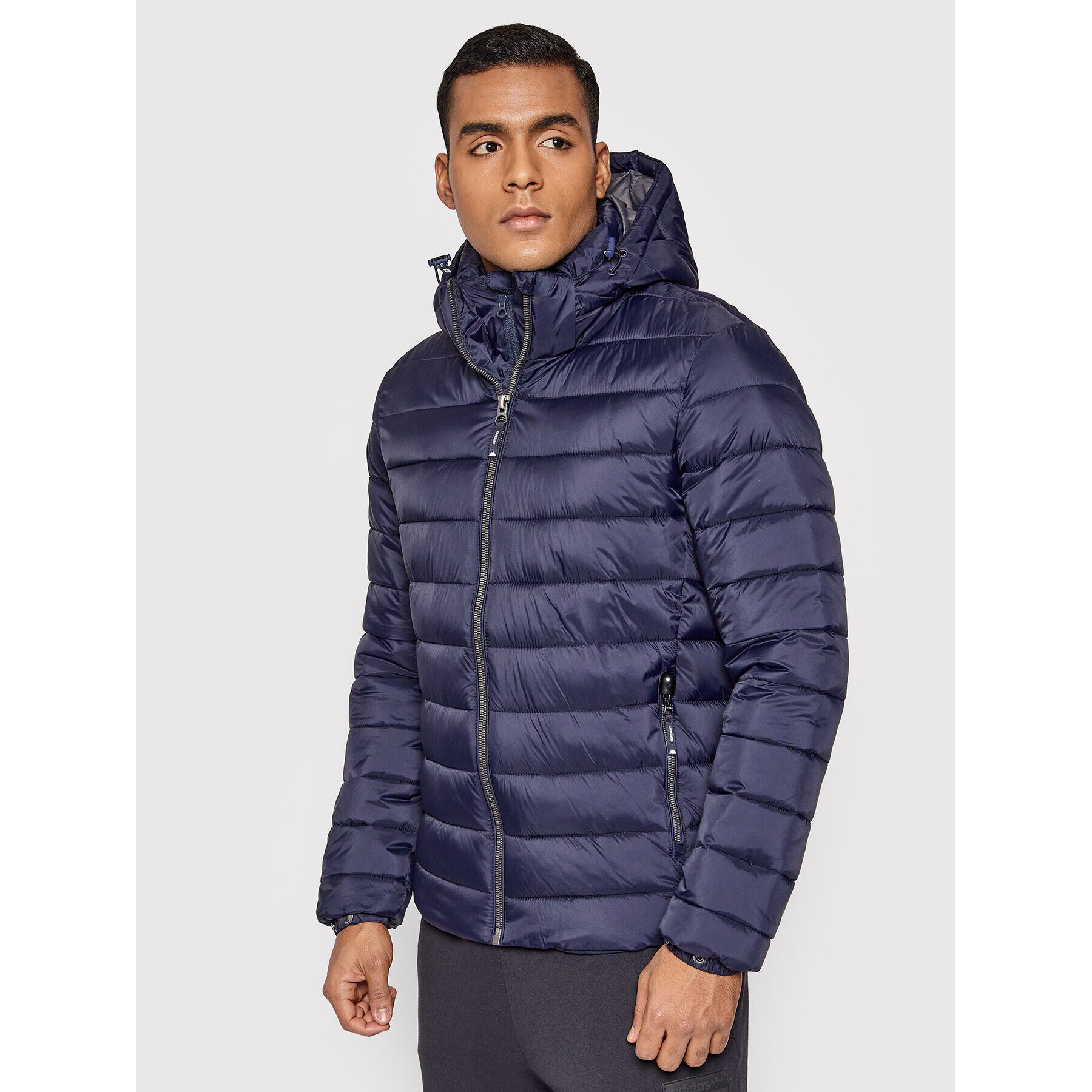 Superdry Пухено яке Classic Fuji M5011201A Тъмносин Regular Fit - Pepit.bg