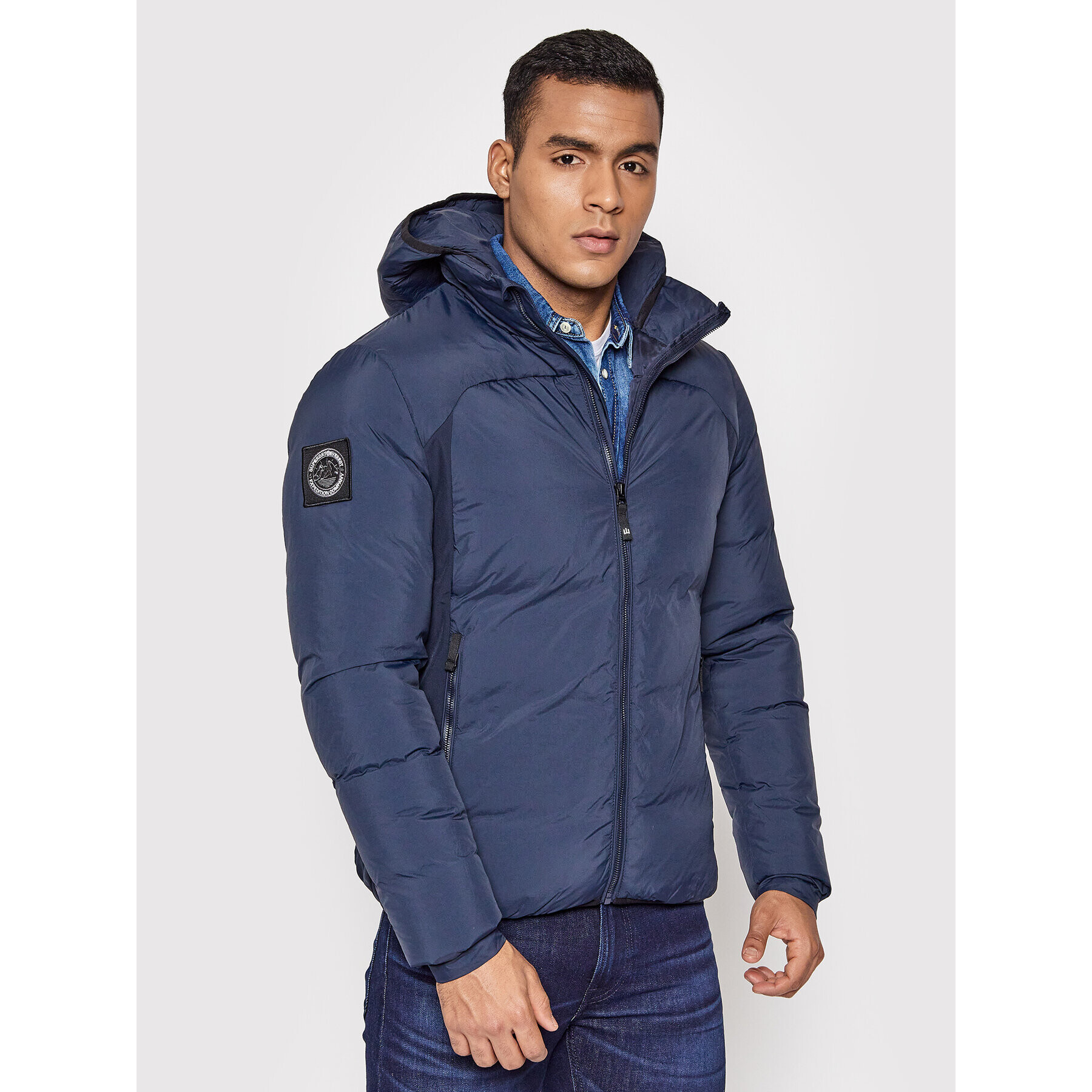Superdry Пухено яке Expedition M5011076A Тъмносин Regular Fit - Pepit.bg