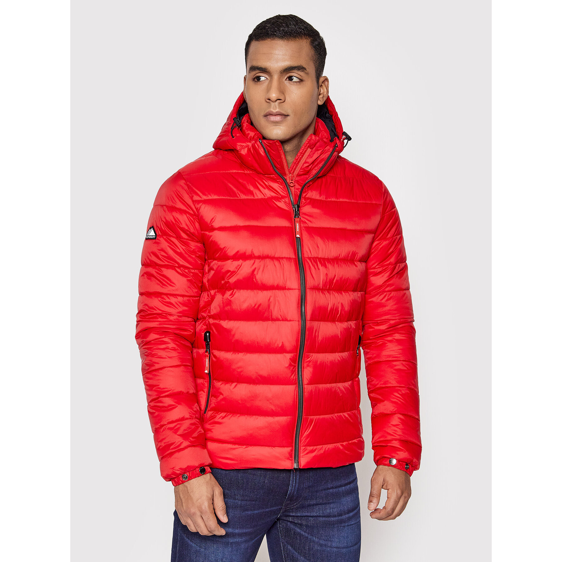 Superdry Пухено яке Fuji M5011201A Червен Slim Fit - Pepit.bg