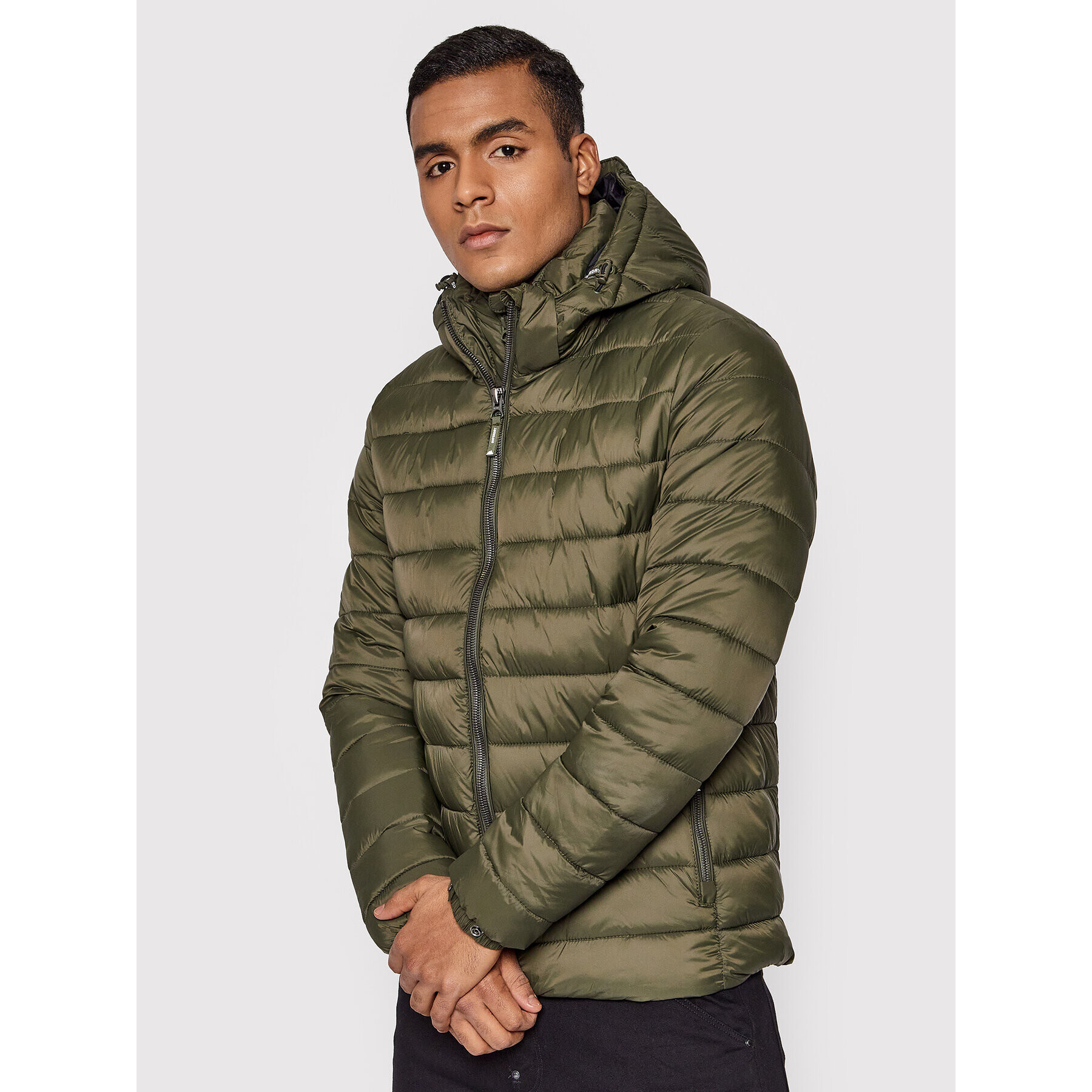 Superdry Пухено яке Fuji M5011201A Зелен Regular Fit - Pepit.bg