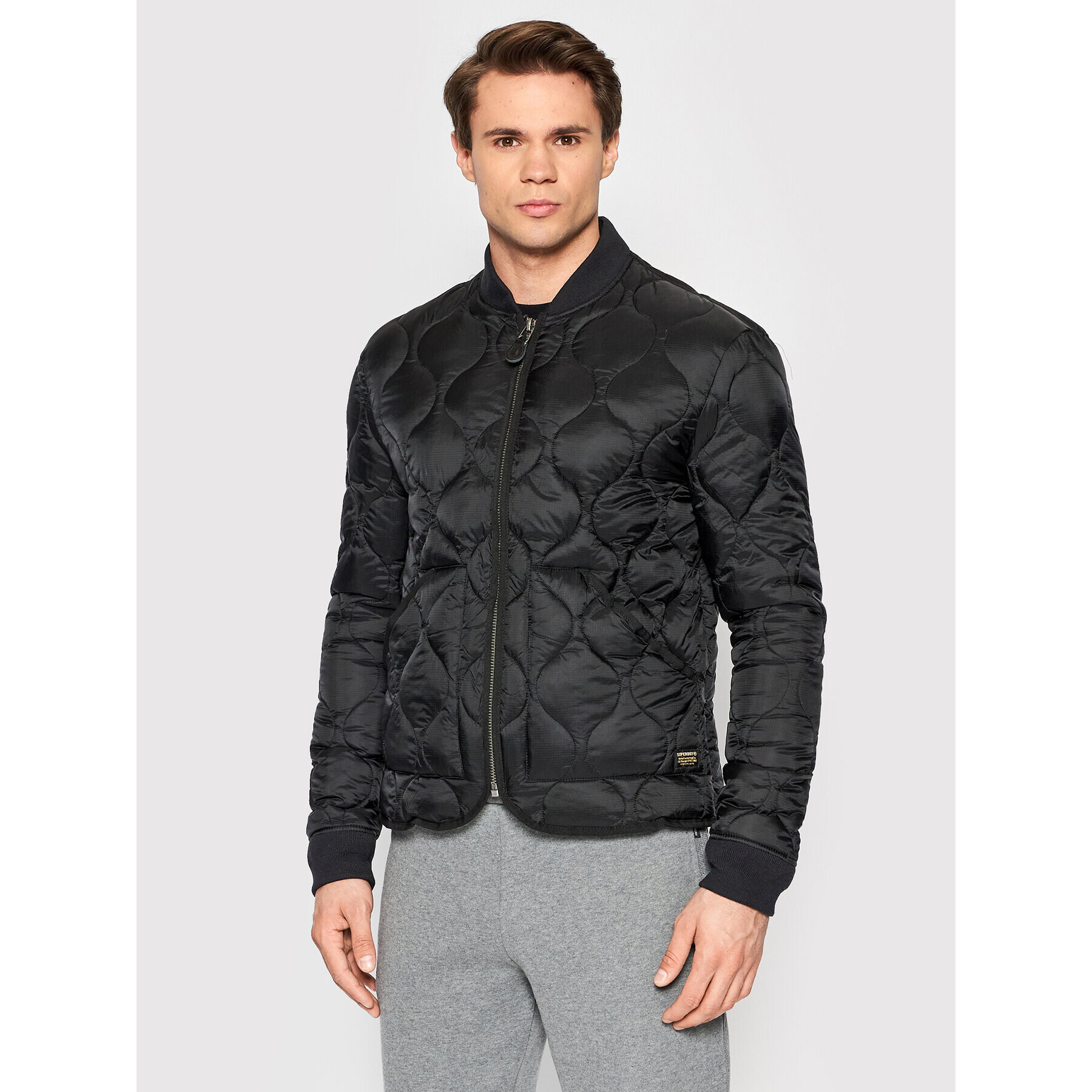 Superdry Пухено яке Liner M5011255A Черен Regular Fit - Pepit.bg